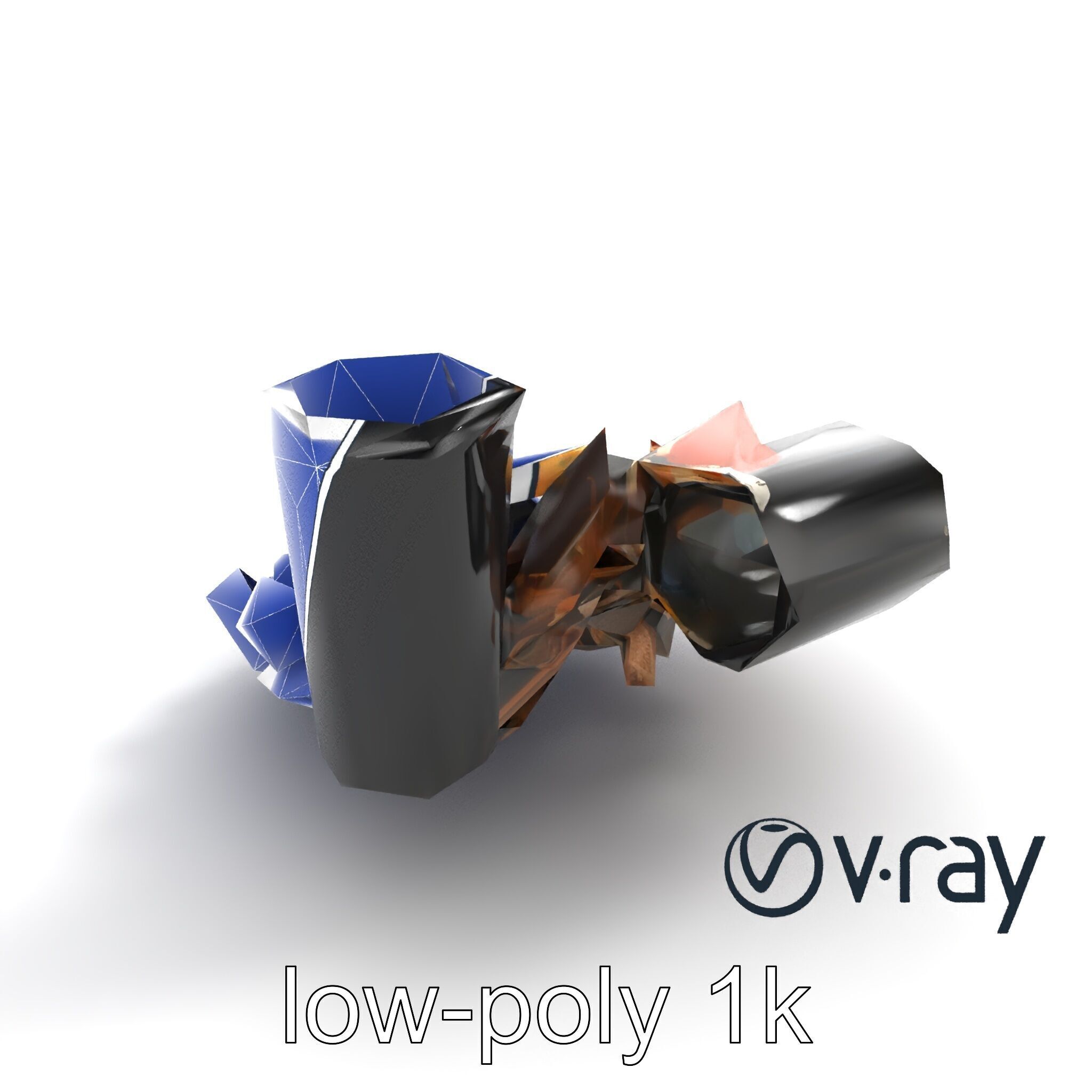 Jumbled Trash Assembly Waste Model Pack Low-poly 3D model_11