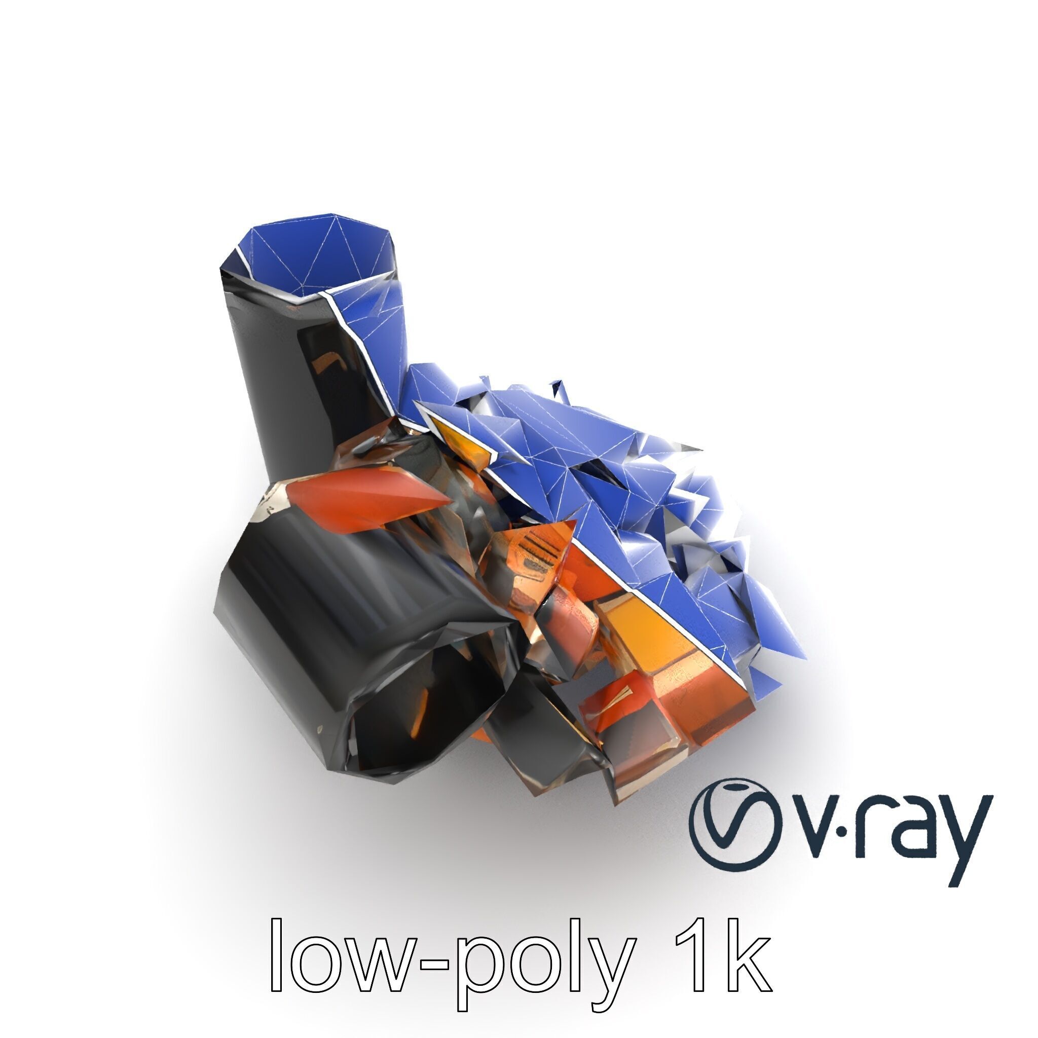 Jumbled Trash Assembly Waste Model Pack Low-poly 3D model_26
