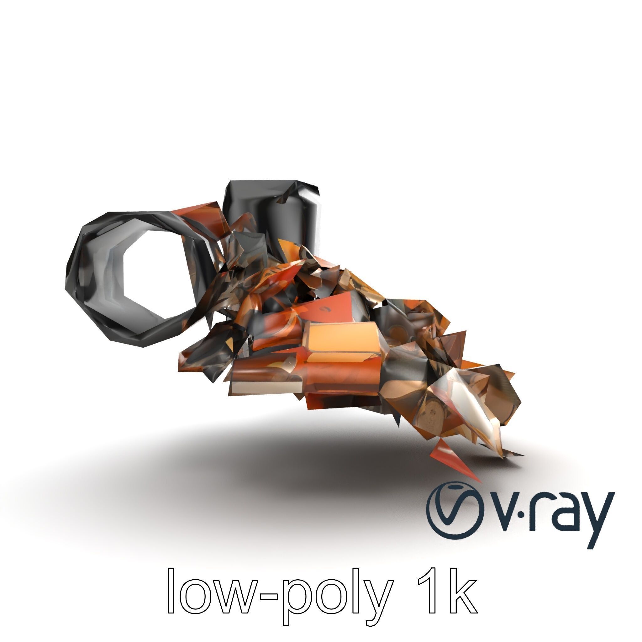 Jumbled Trash Assembly Waste Model Pack Low-poly 3D model_23