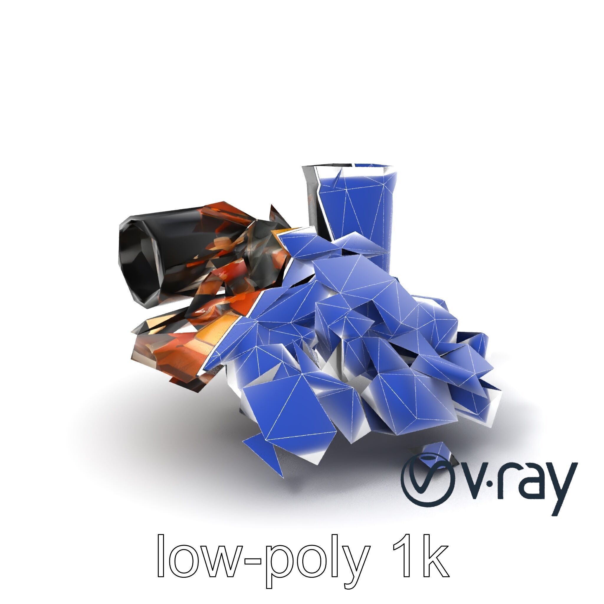 Jumbled Trash Assembly Waste Model Pack Low-poly 3D model_6