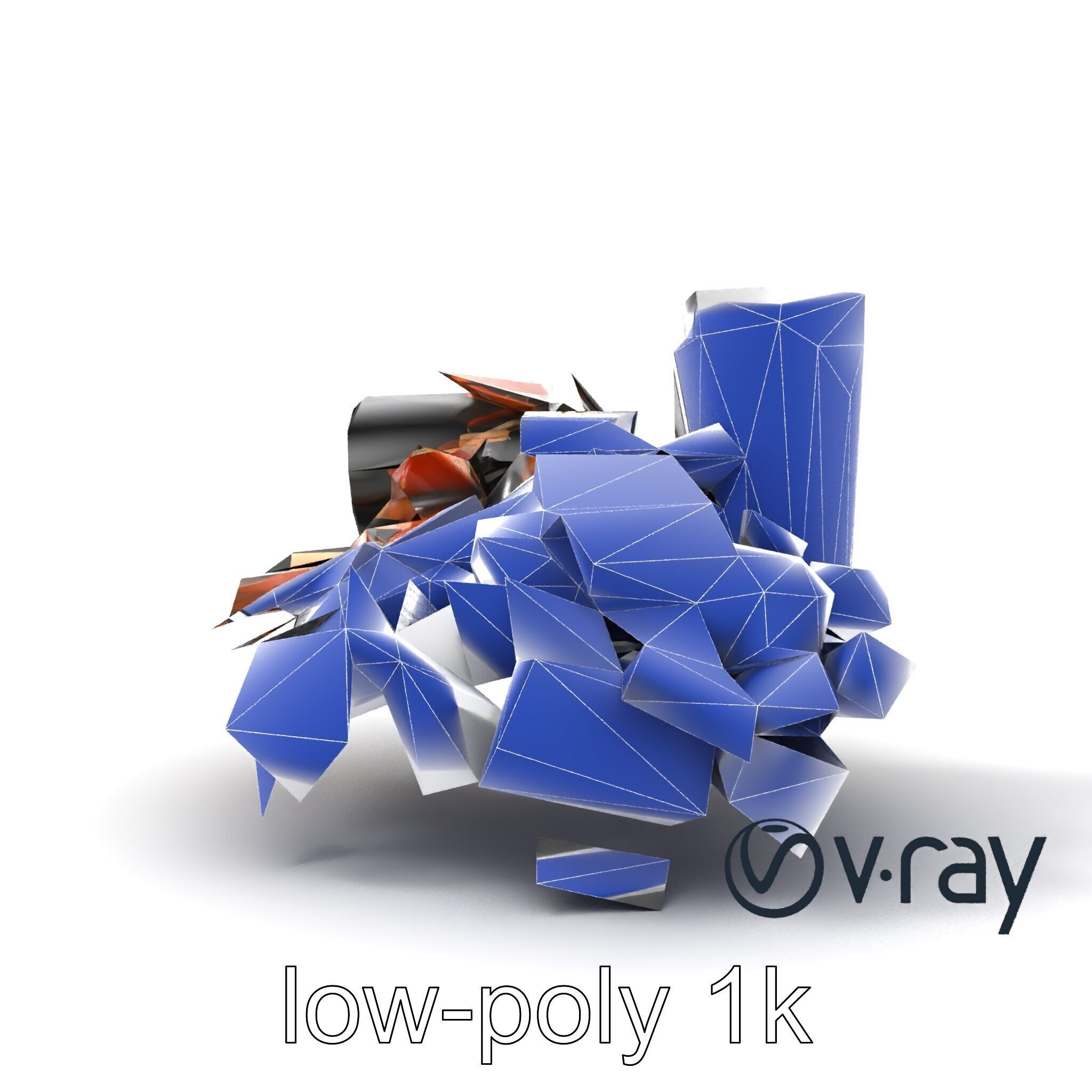 Jumbled Trash Assembly Waste Model Pack Low-poly 3D model_13