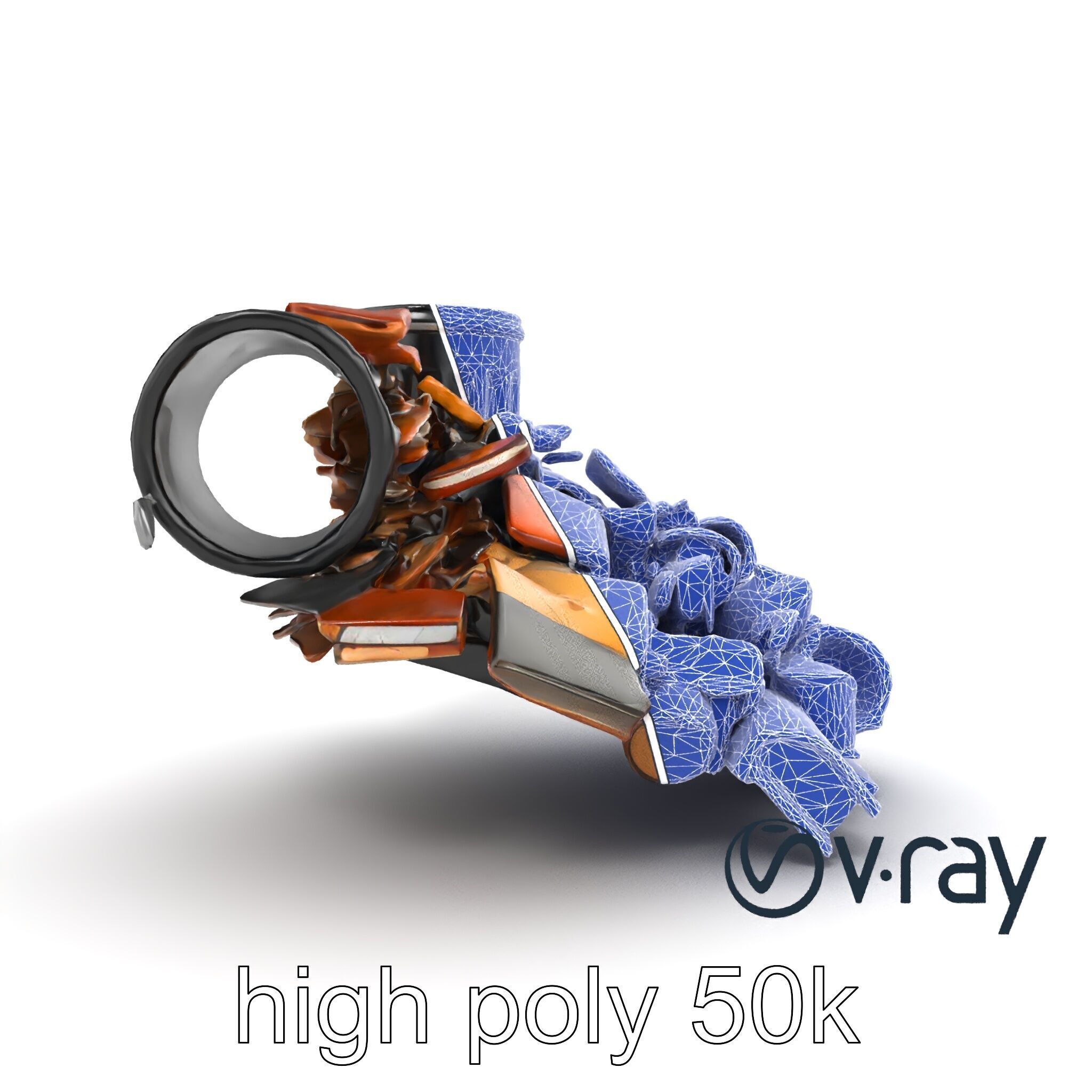 Jumbled Trash Assembly Waste Model Pack Low-poly 3D model_19