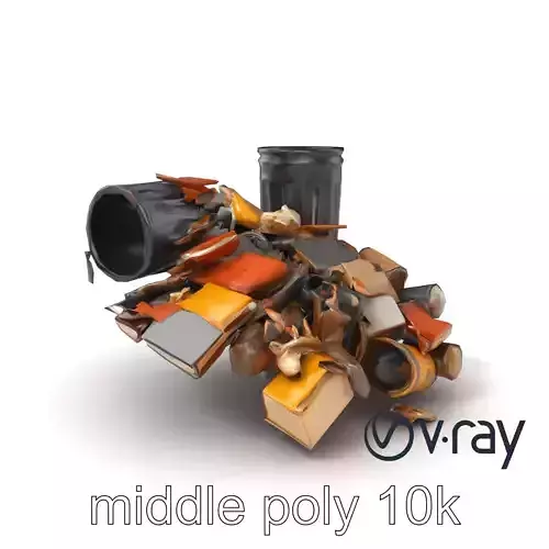 Jumbled Trash Assembly Waste Model Pack