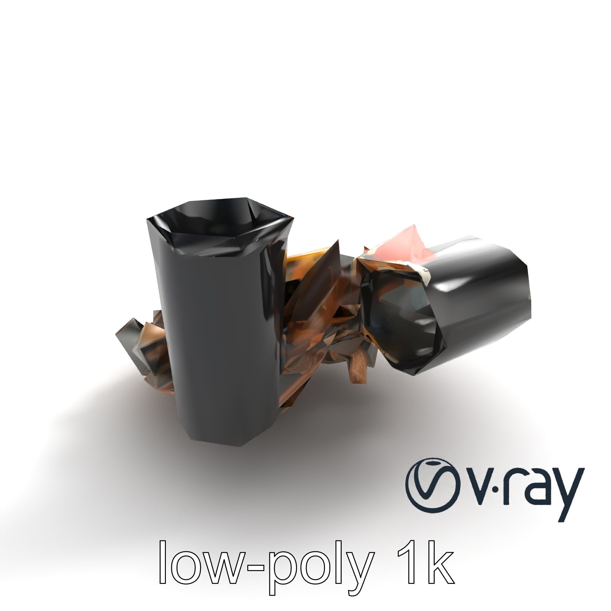 Jumbled Trash Assembly Waste Model Pack Low-poly 3D model_8