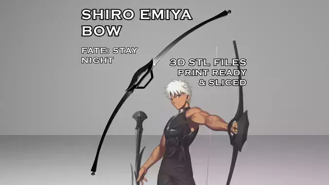 Shiro Emiya Bow -- Fate Stay Night -- 3D Print Ready