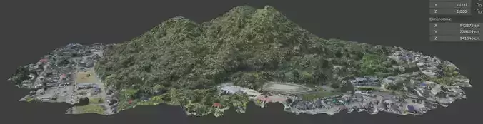 Mt Chikuho-Fuji in Japan -Point cloud