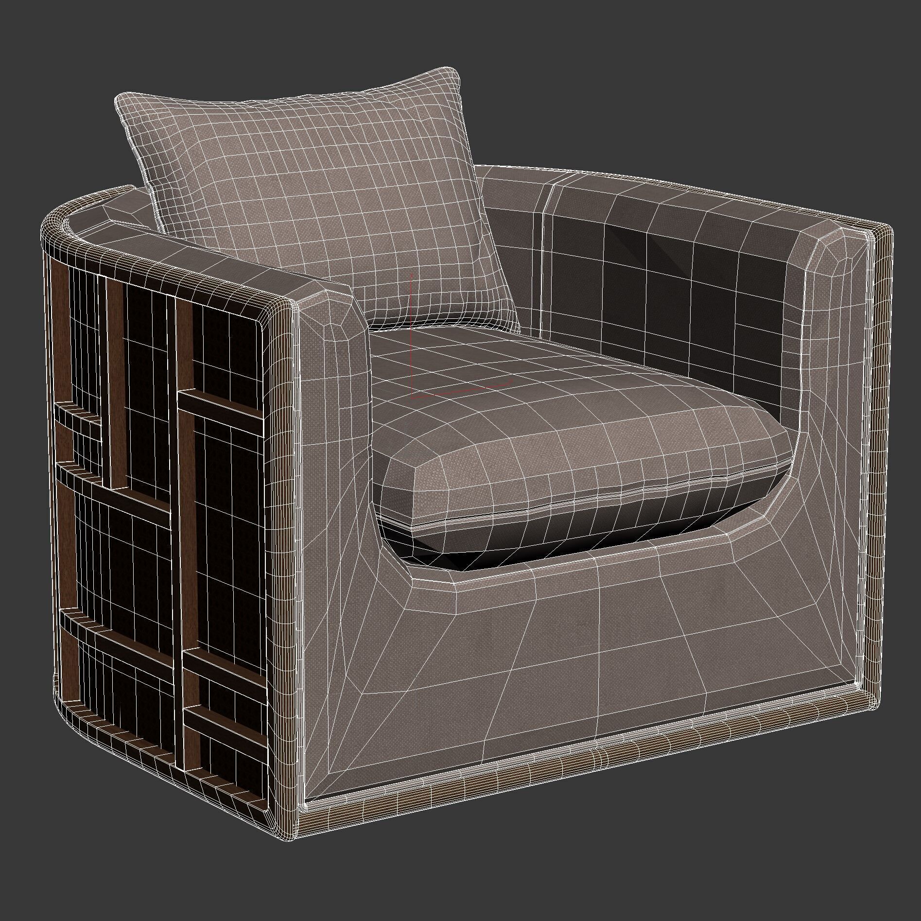 Four Hands June Swivel Chair 3D model_6