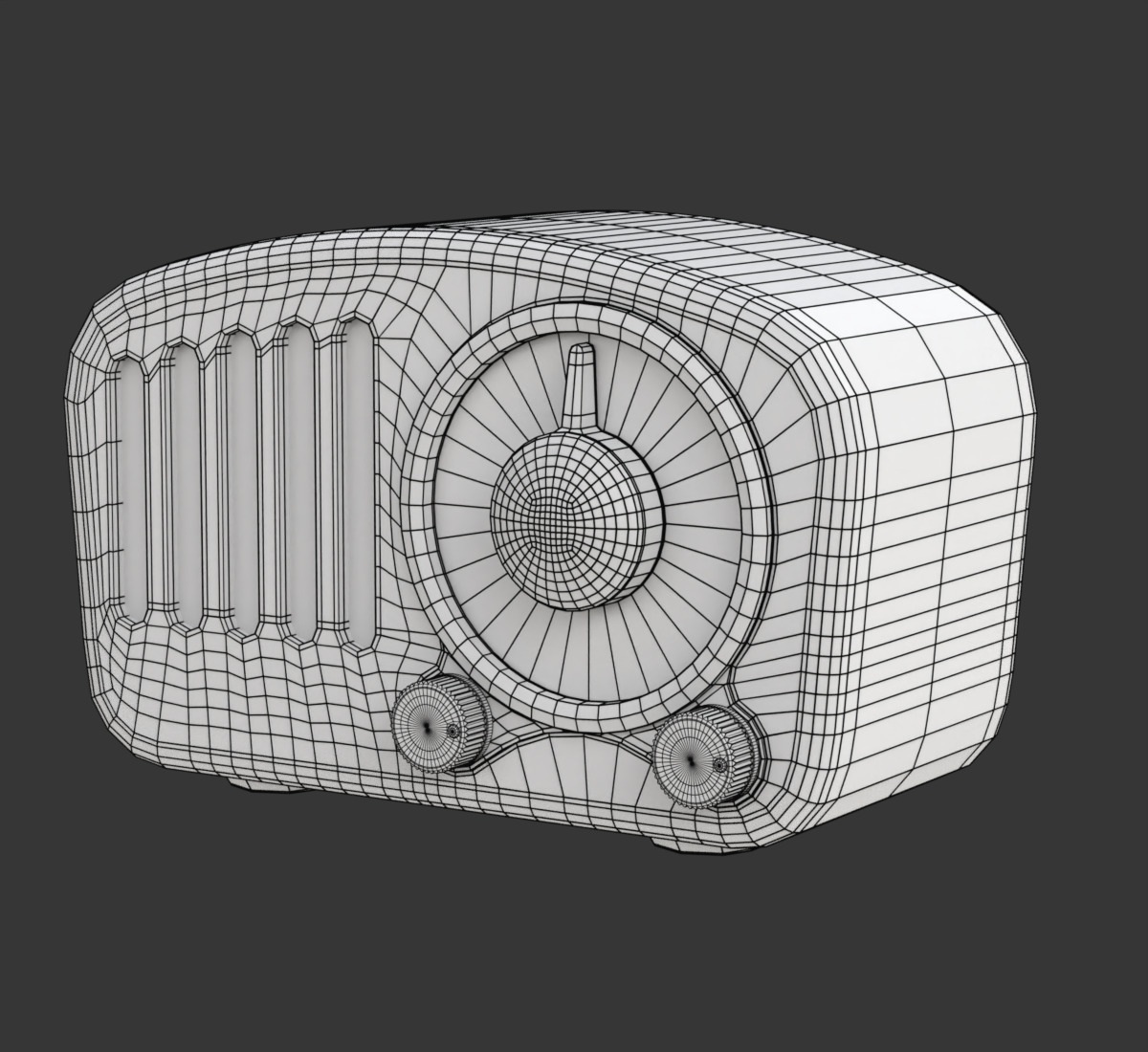 Retro Style Mini Radio 3D model_14