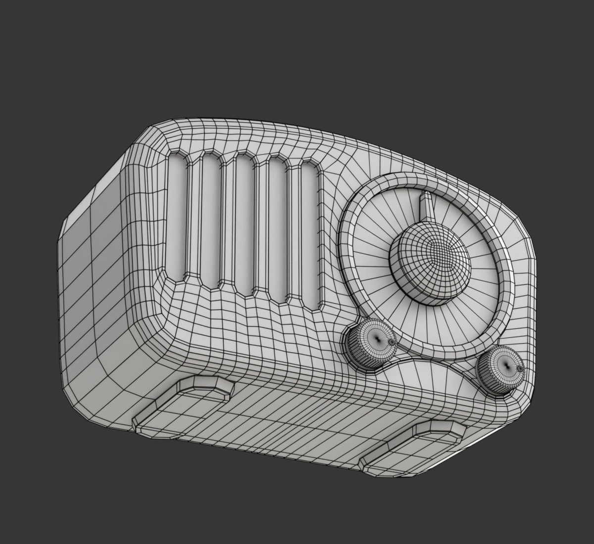 Retro Style Mini Radio 3D model_16