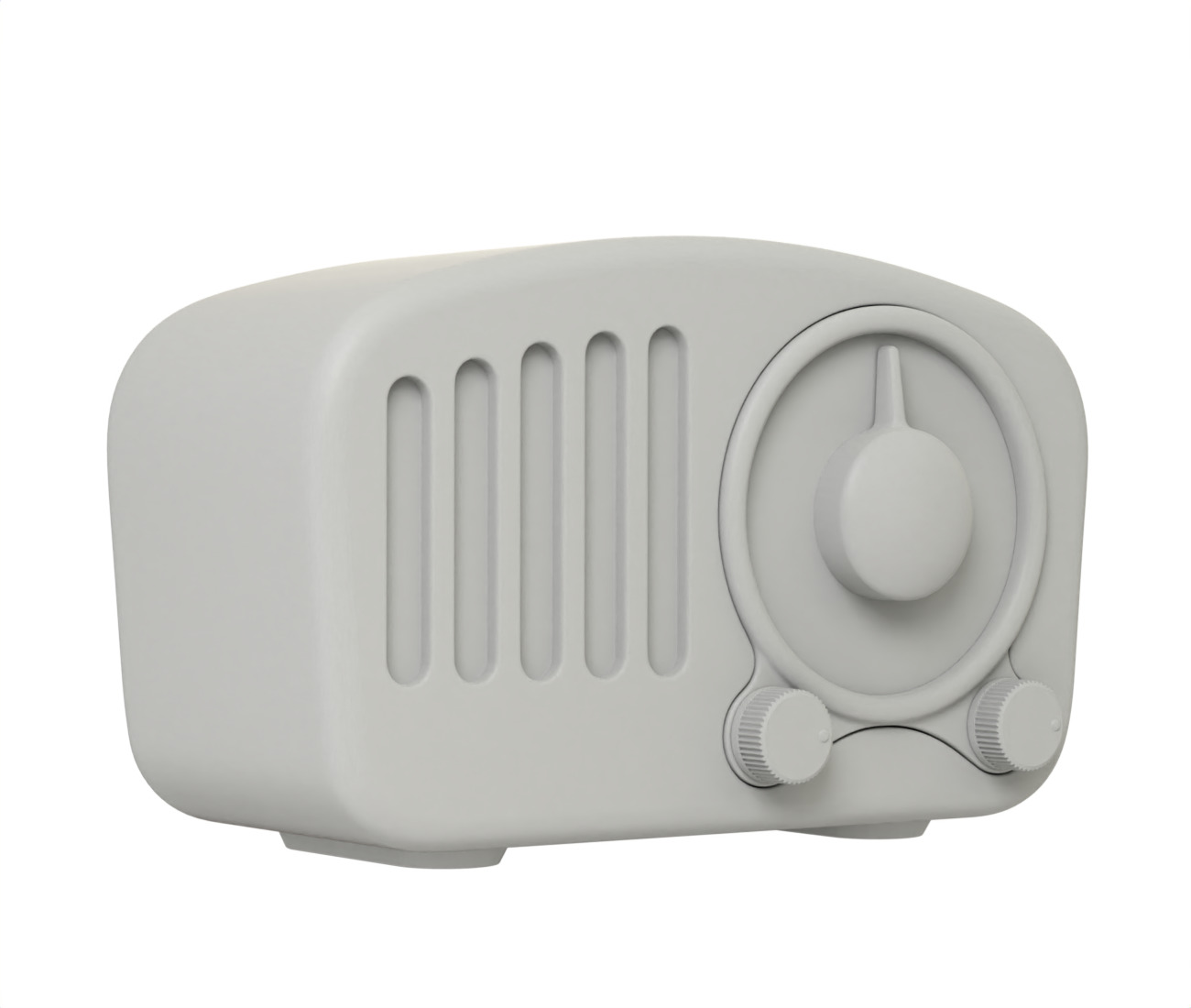 Retro Style Mini Radio 3D model_10