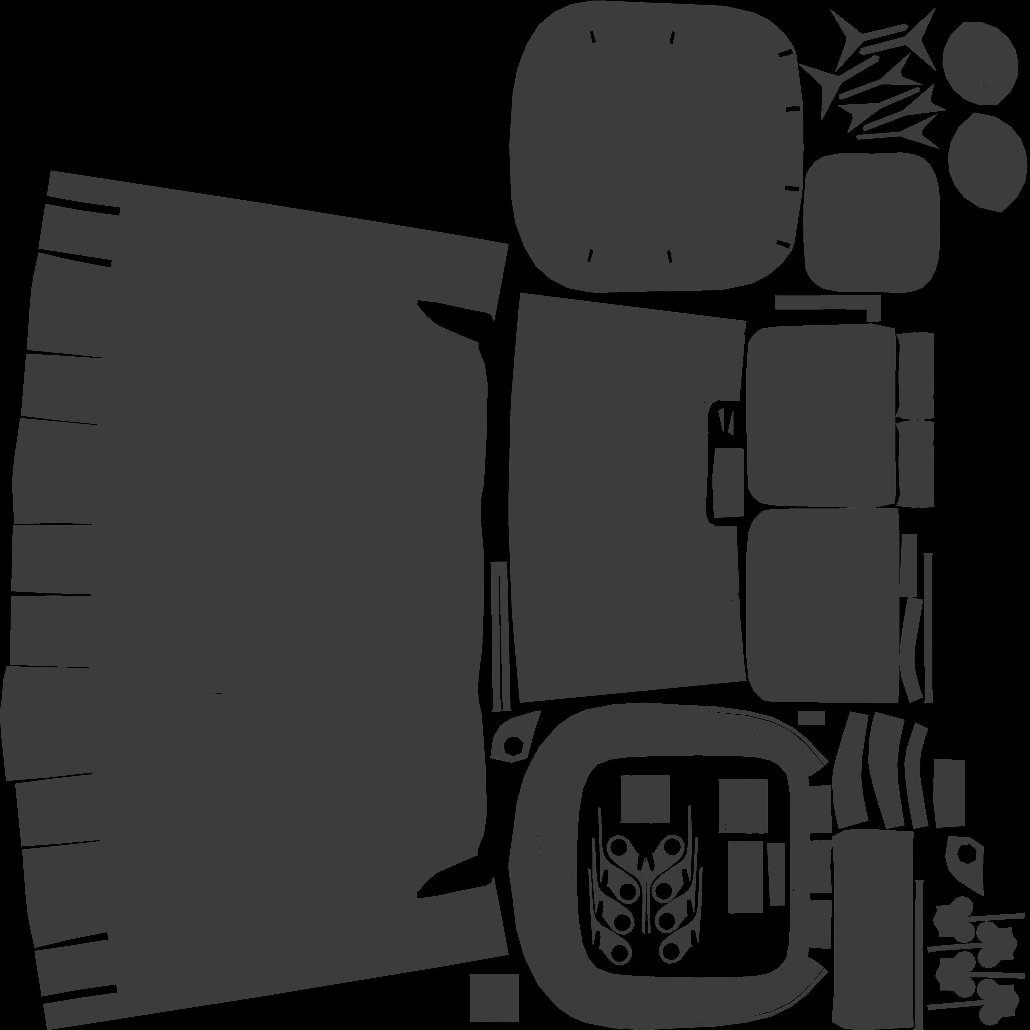 Plastic garbage can black with wheels 120 L Low-poly 3D model_24