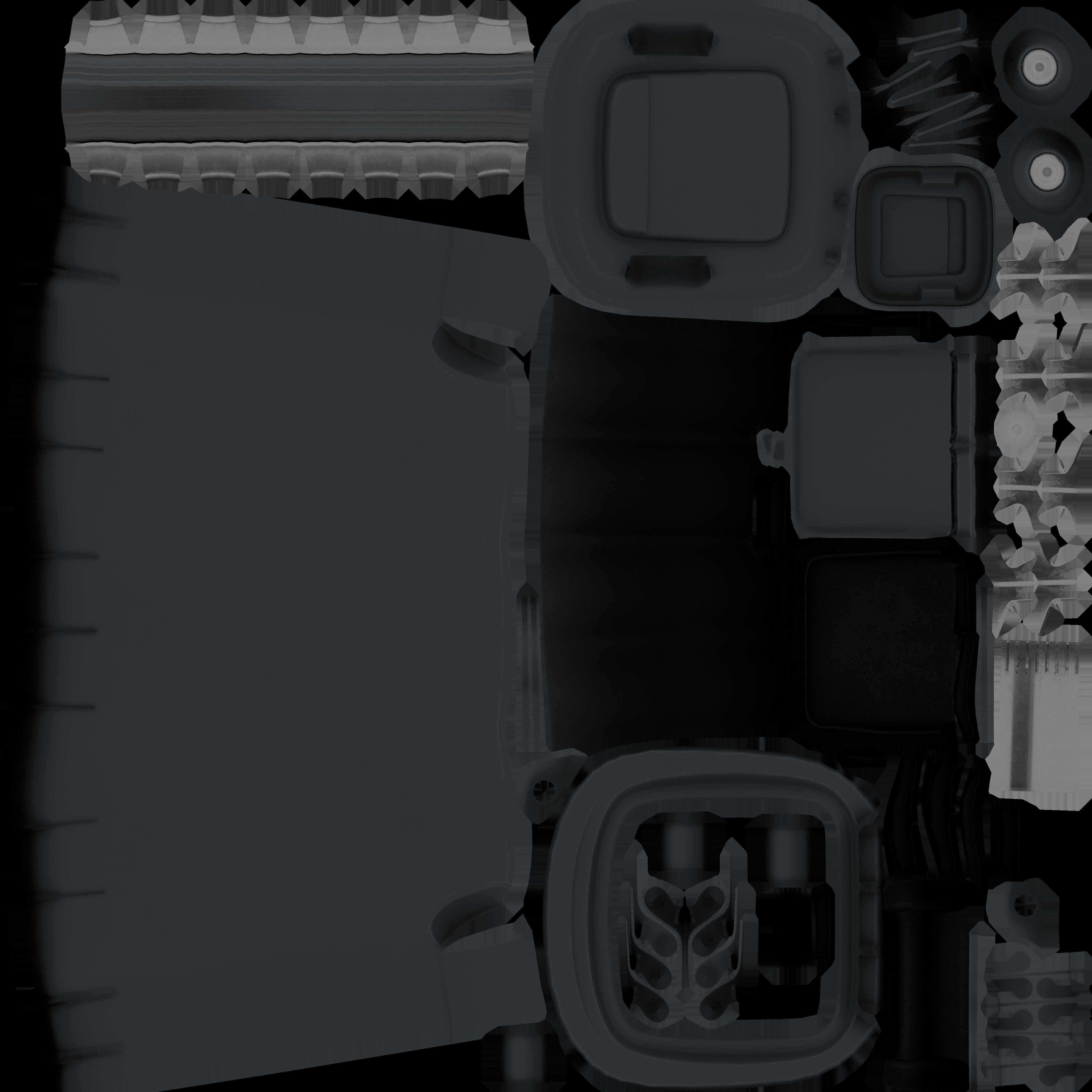 Plastic garbage can black with wheels 120 L Low-poly 3D model_25