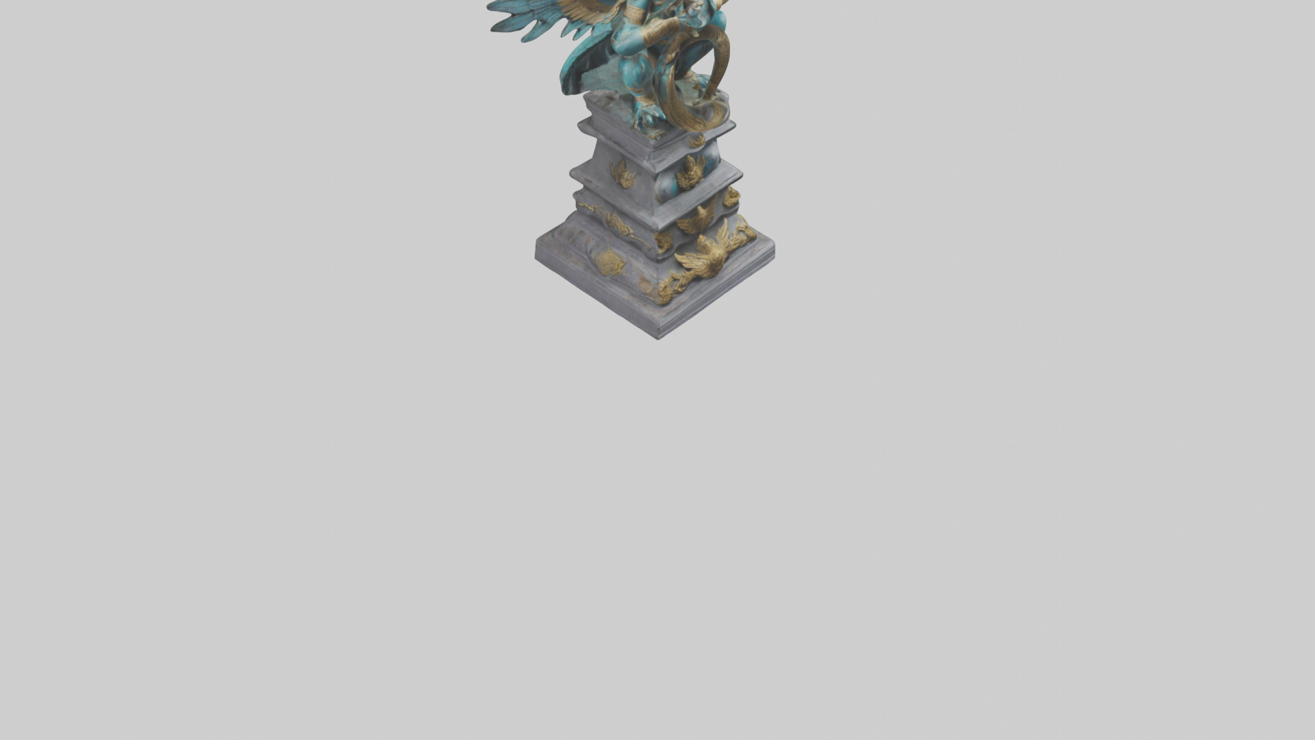Garuda statue model Low-poly 3D model_7