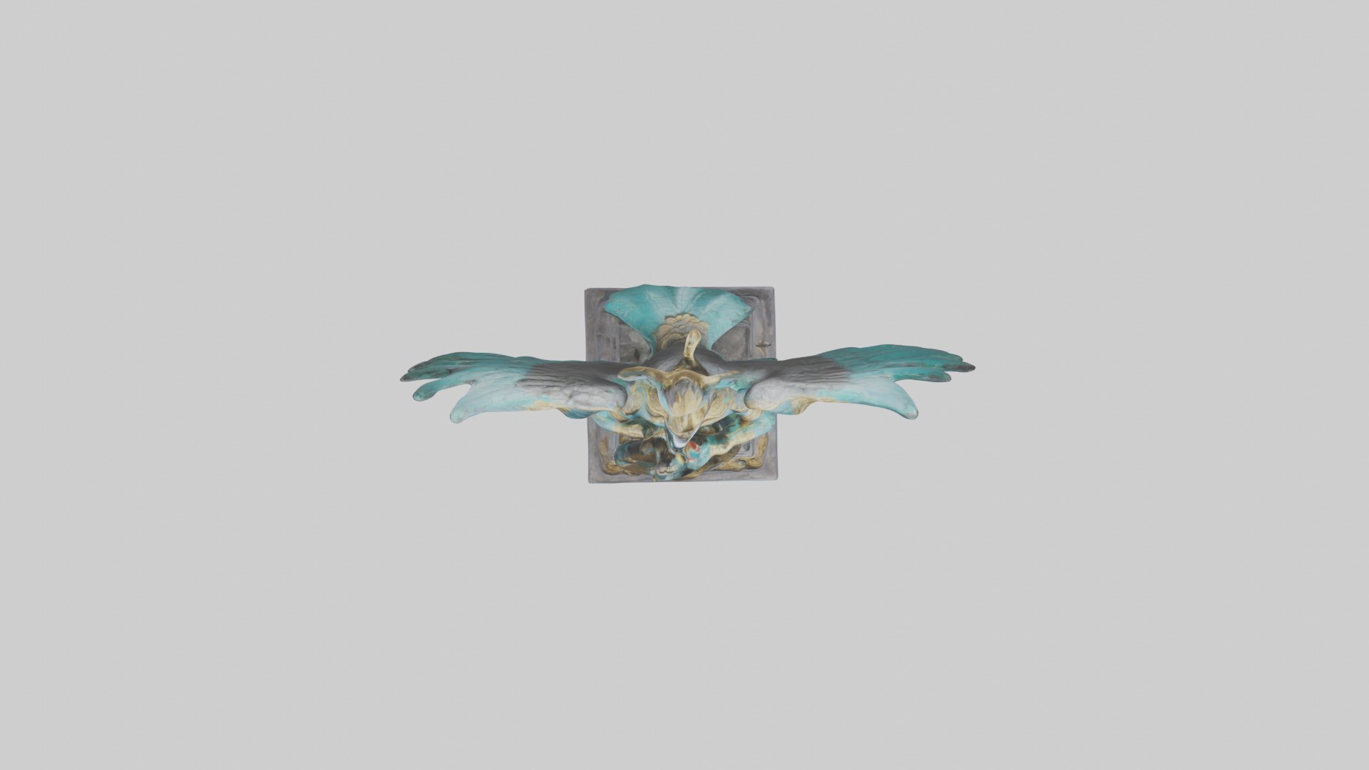 Garuda statue model Low-poly 3D model_14