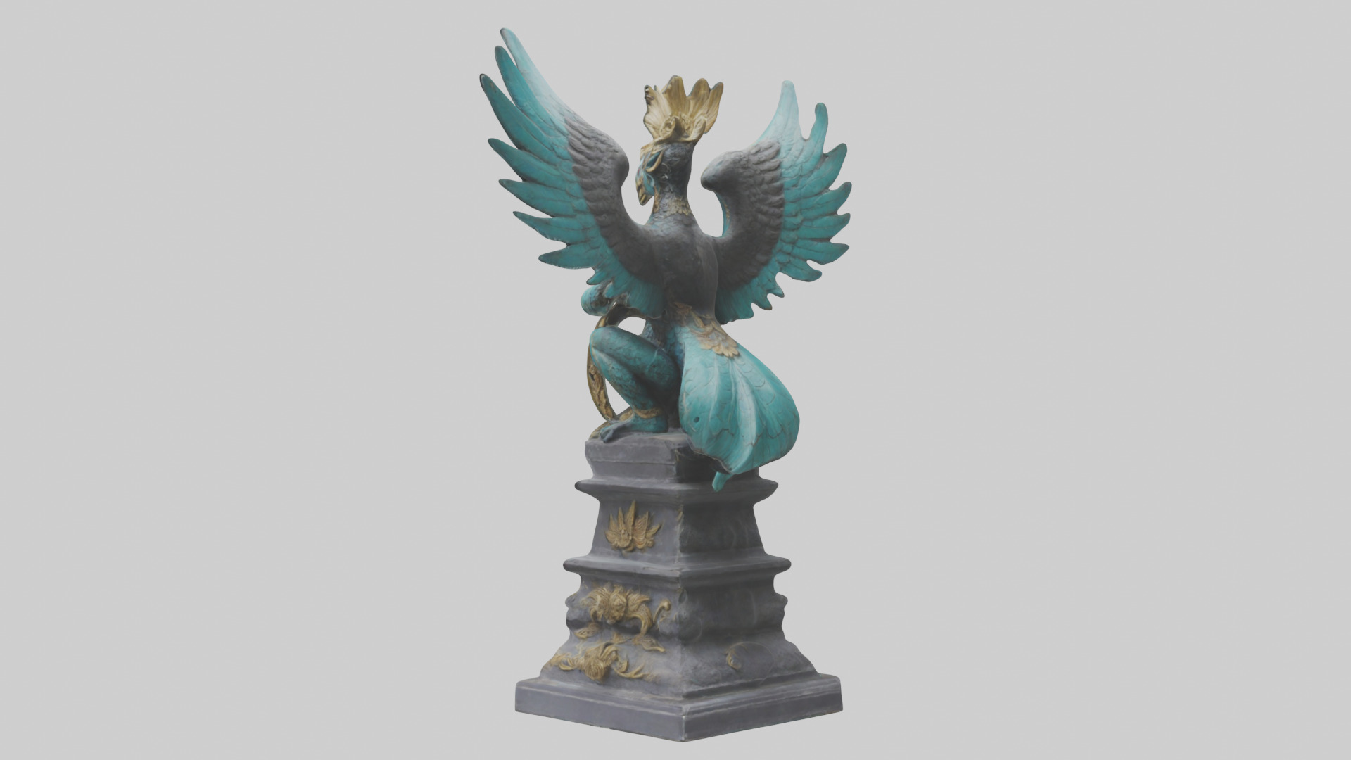 Garuda statue model Low-poly 3D model_2