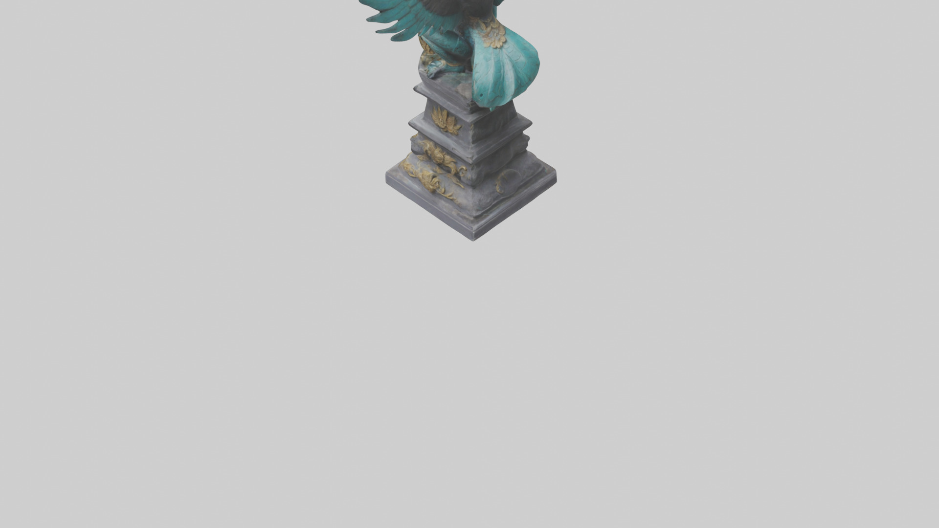 Garuda statue model Low-poly 3D model_4