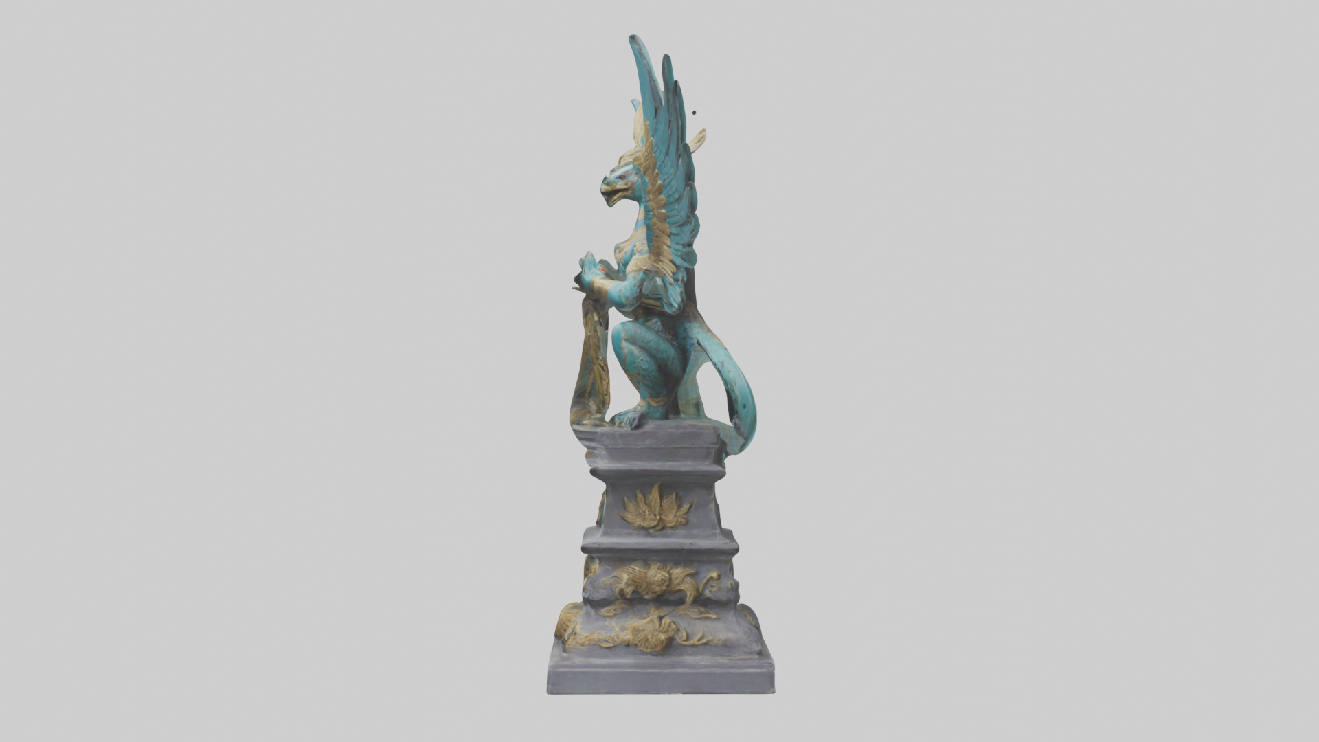 Garuda statue model Low-poly 3D model_12