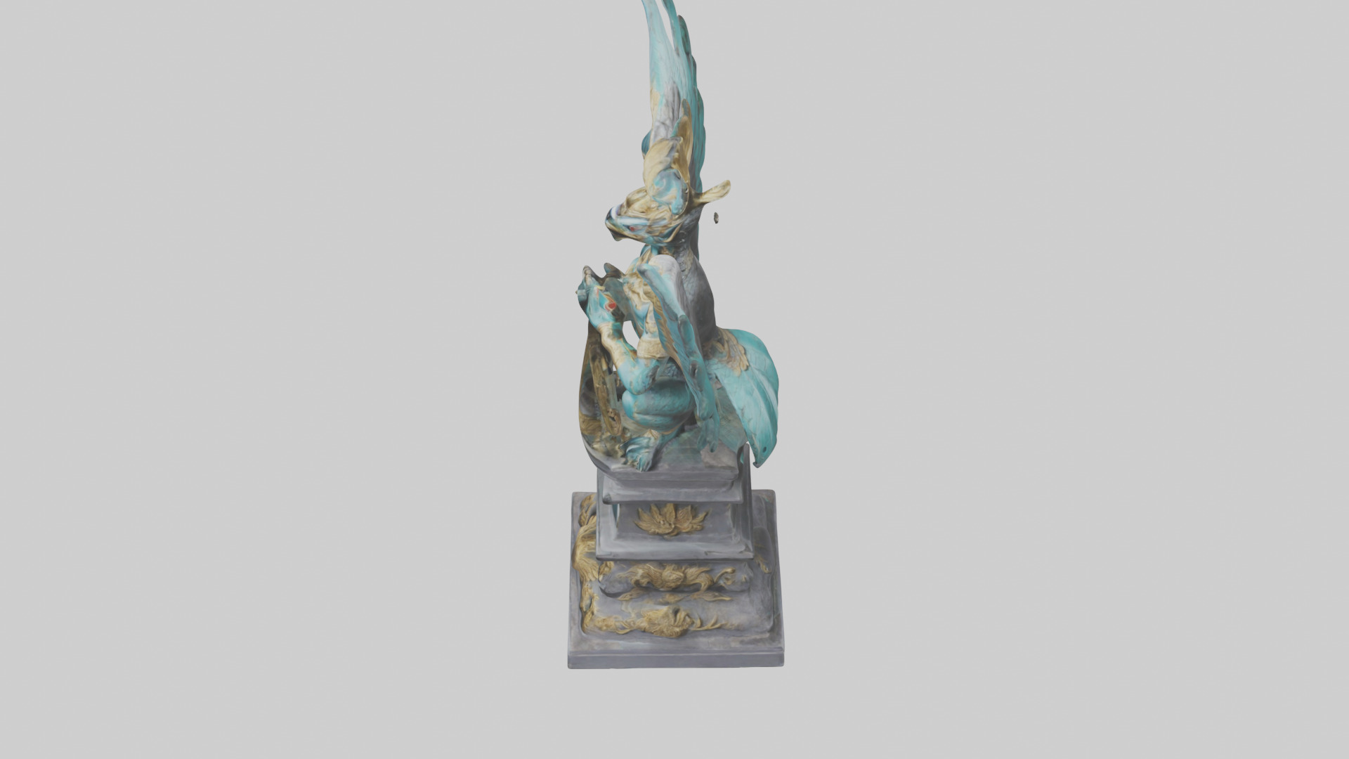Garuda statue model Low-poly 3D model_17