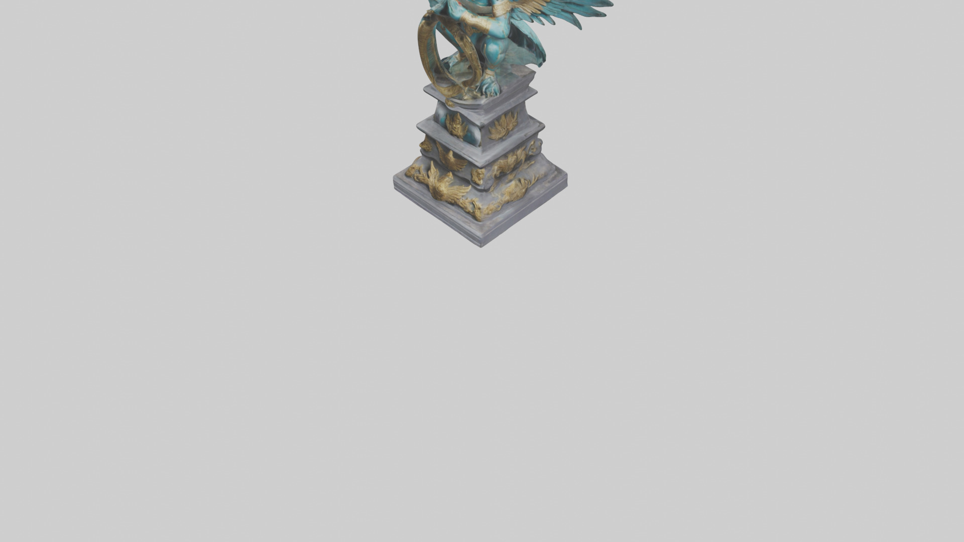 Garuda statue model Low-poly 3D model_6