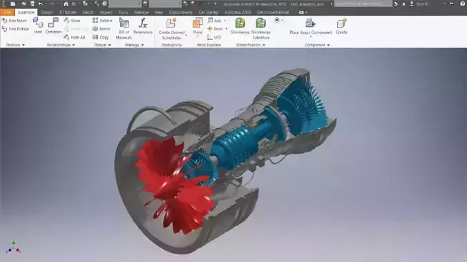 Jet Engine Assembly 3d model