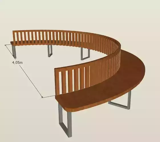 Semicircular bench 