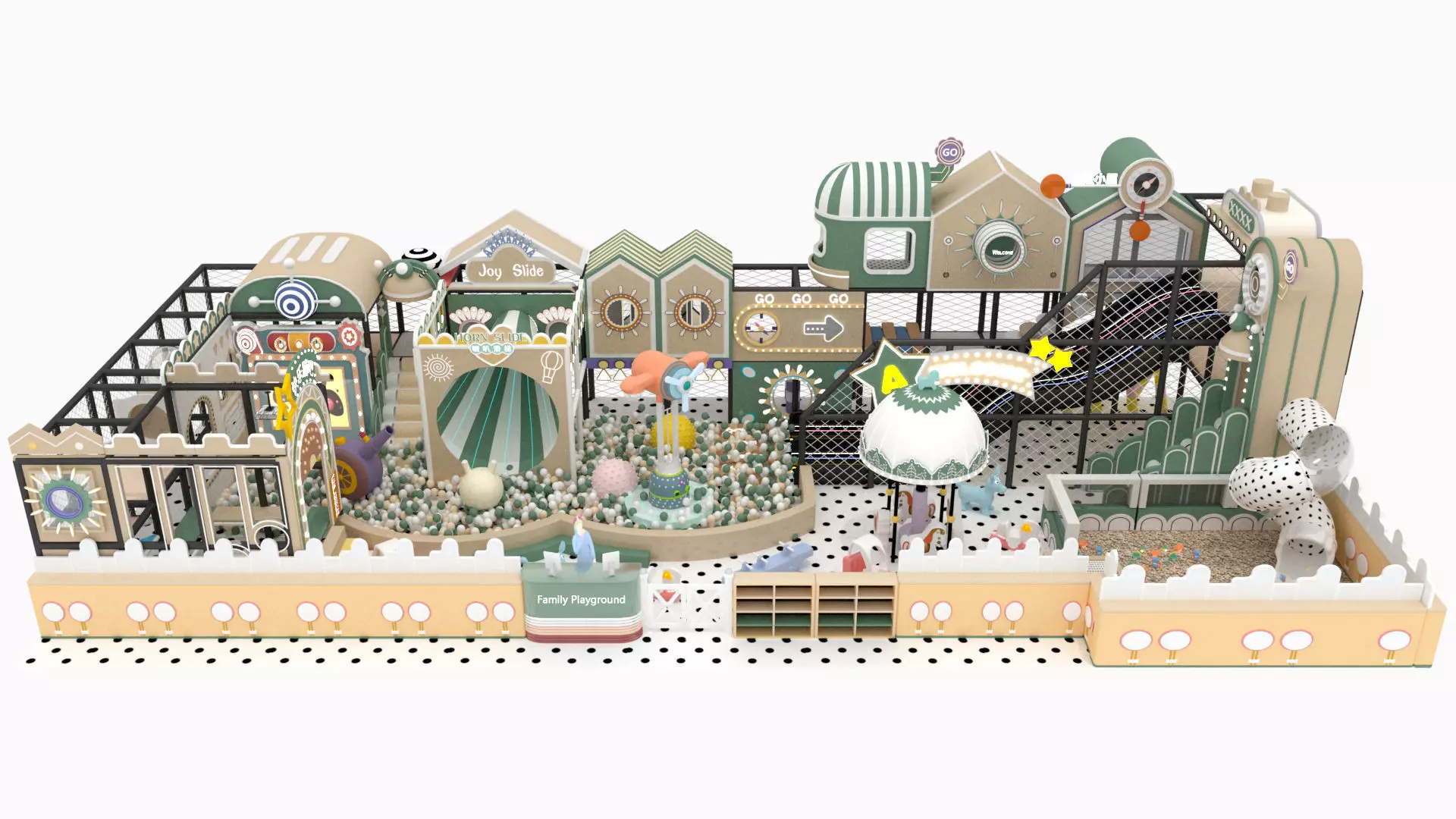 Morandi Theme Indoor Park 3D model
