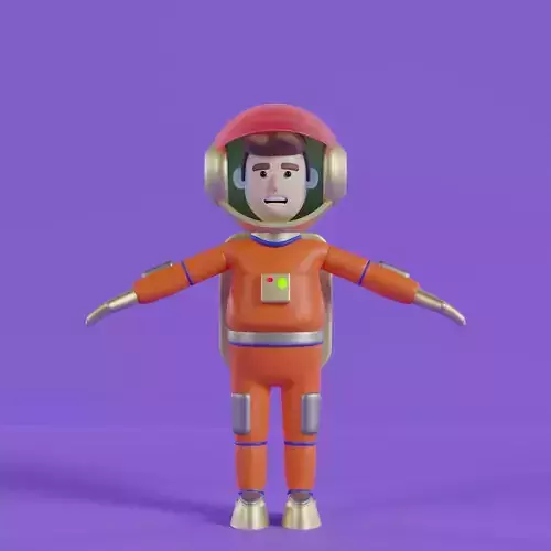 Cartoon Character astronaut 3D