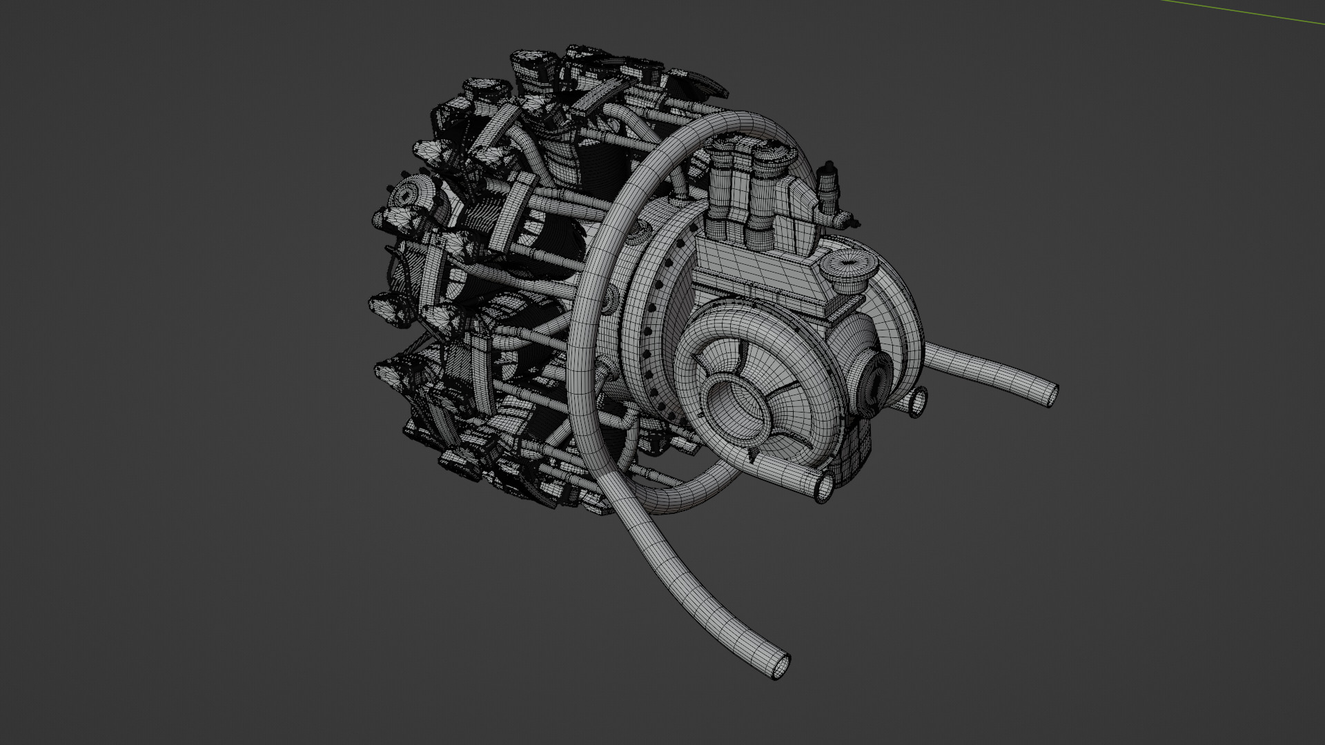 PW R2800 Double Wasp Engine 3D model_8