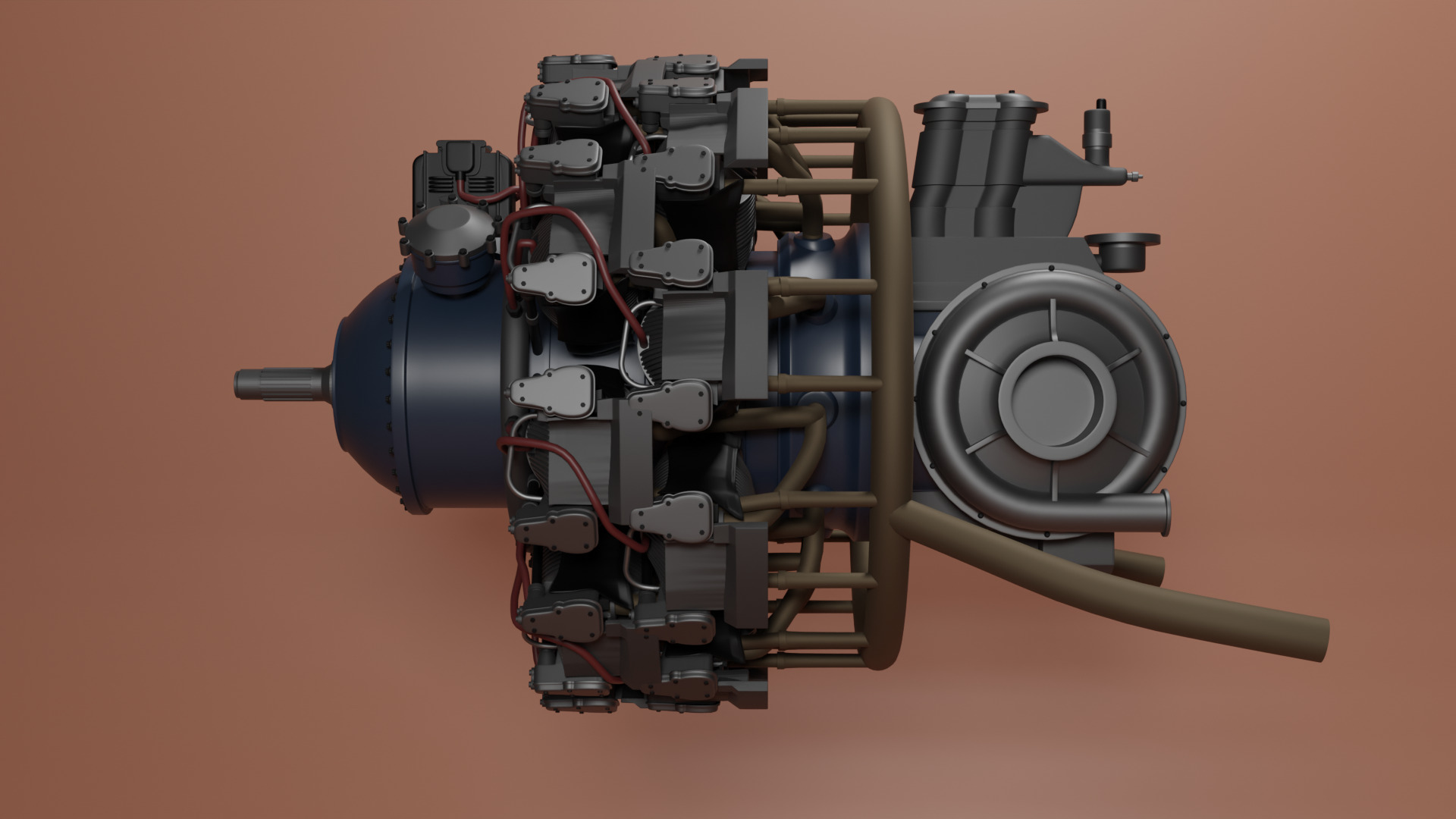 PW R2800 Double Wasp Engine 3D model_6