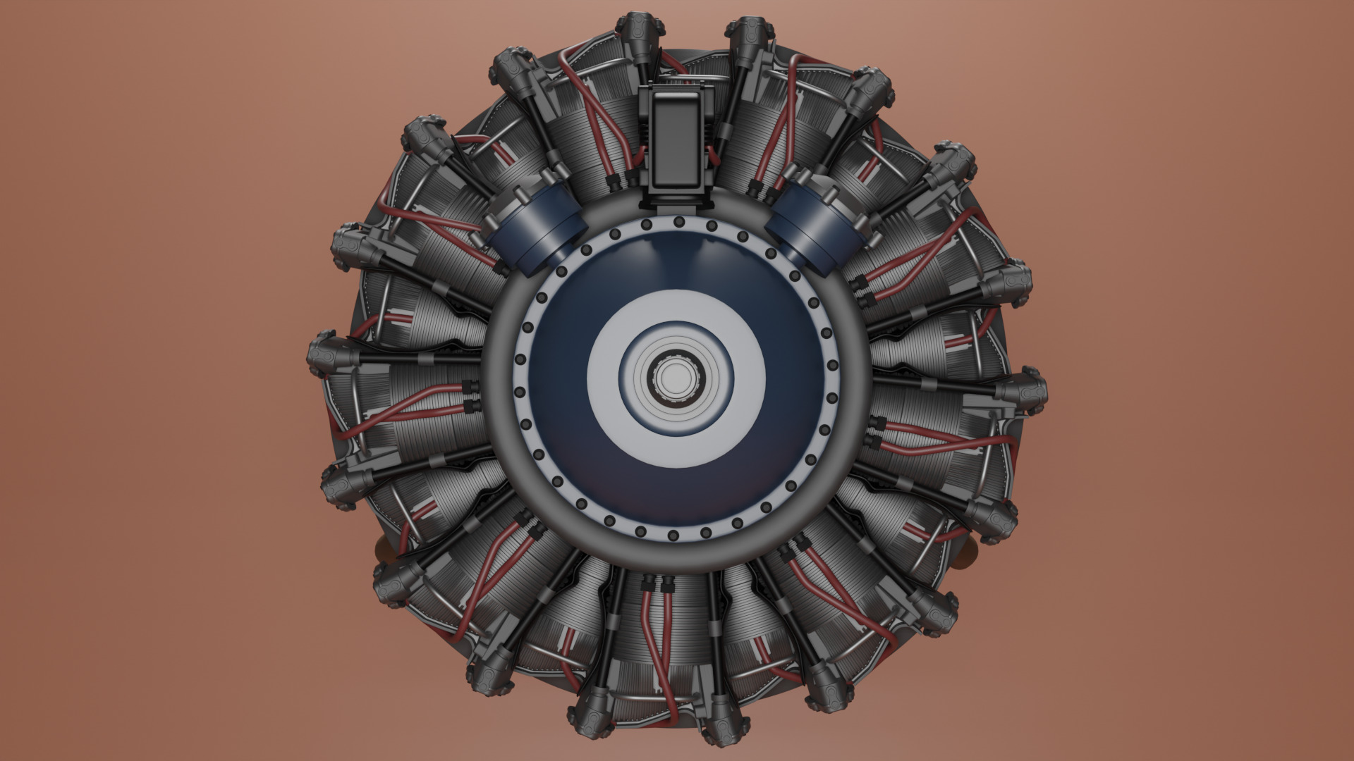 PW R2800 Double Wasp Engine 3D model_2