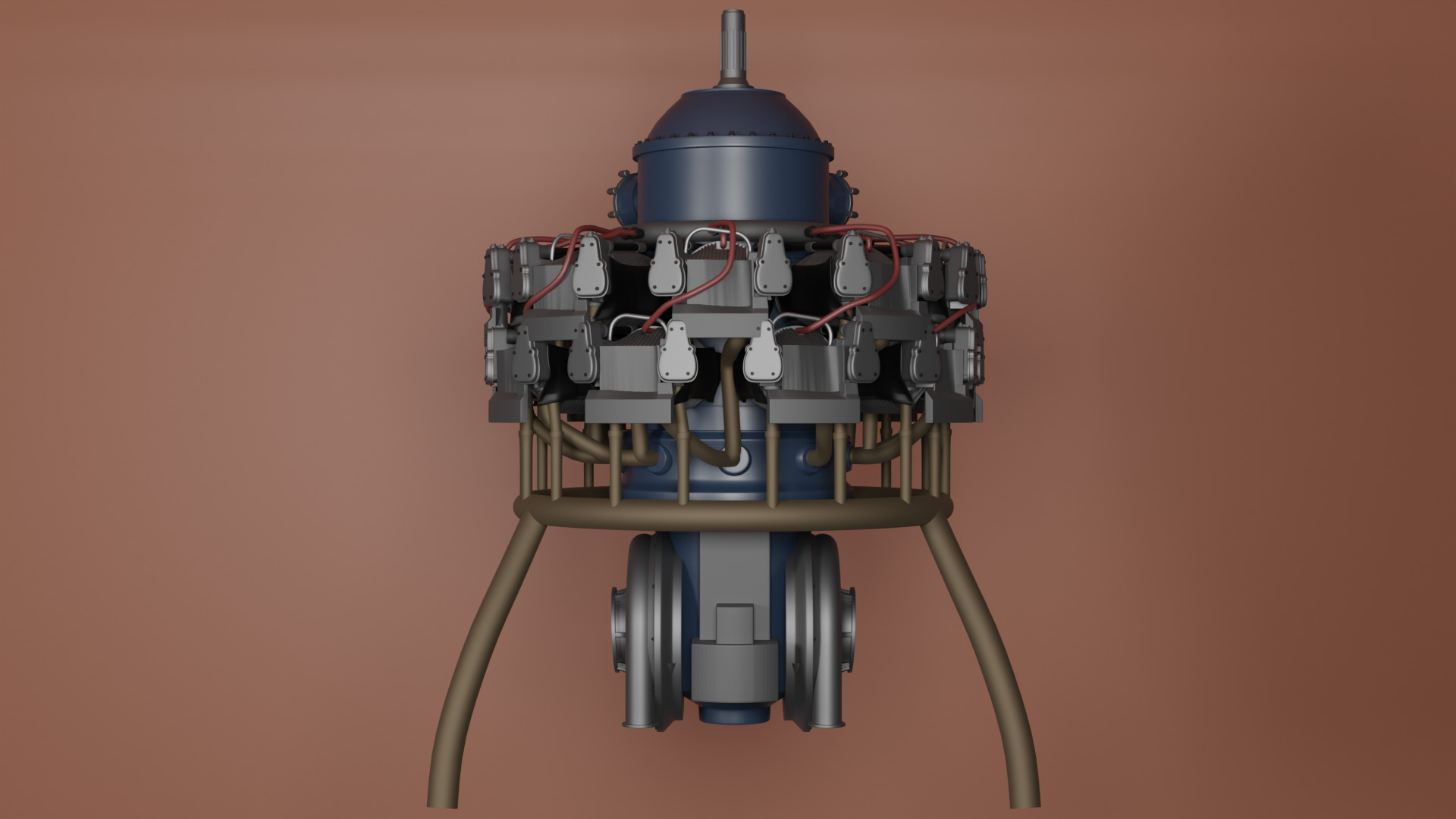 PW R2800 Double Wasp Engine 3D model_4
