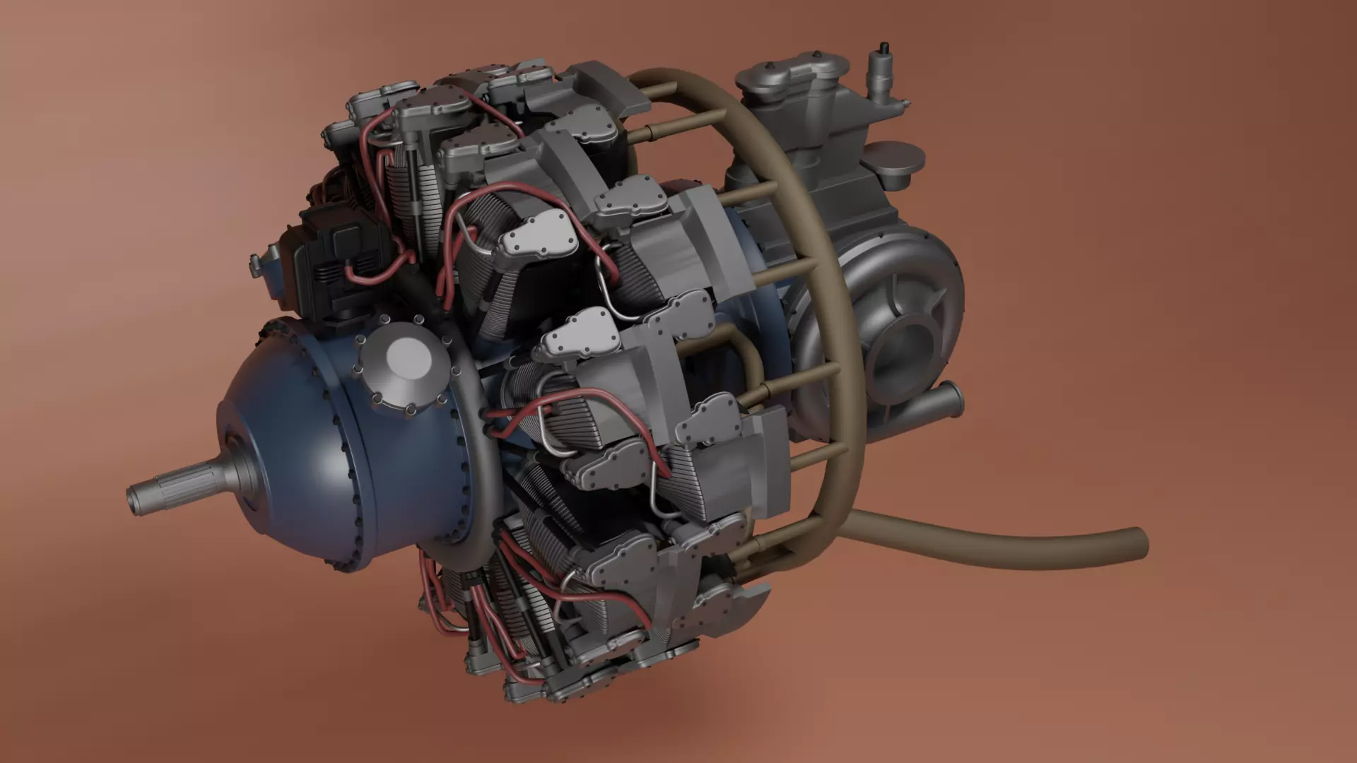 PW R2800 Double Wasp Engine 3D model_0