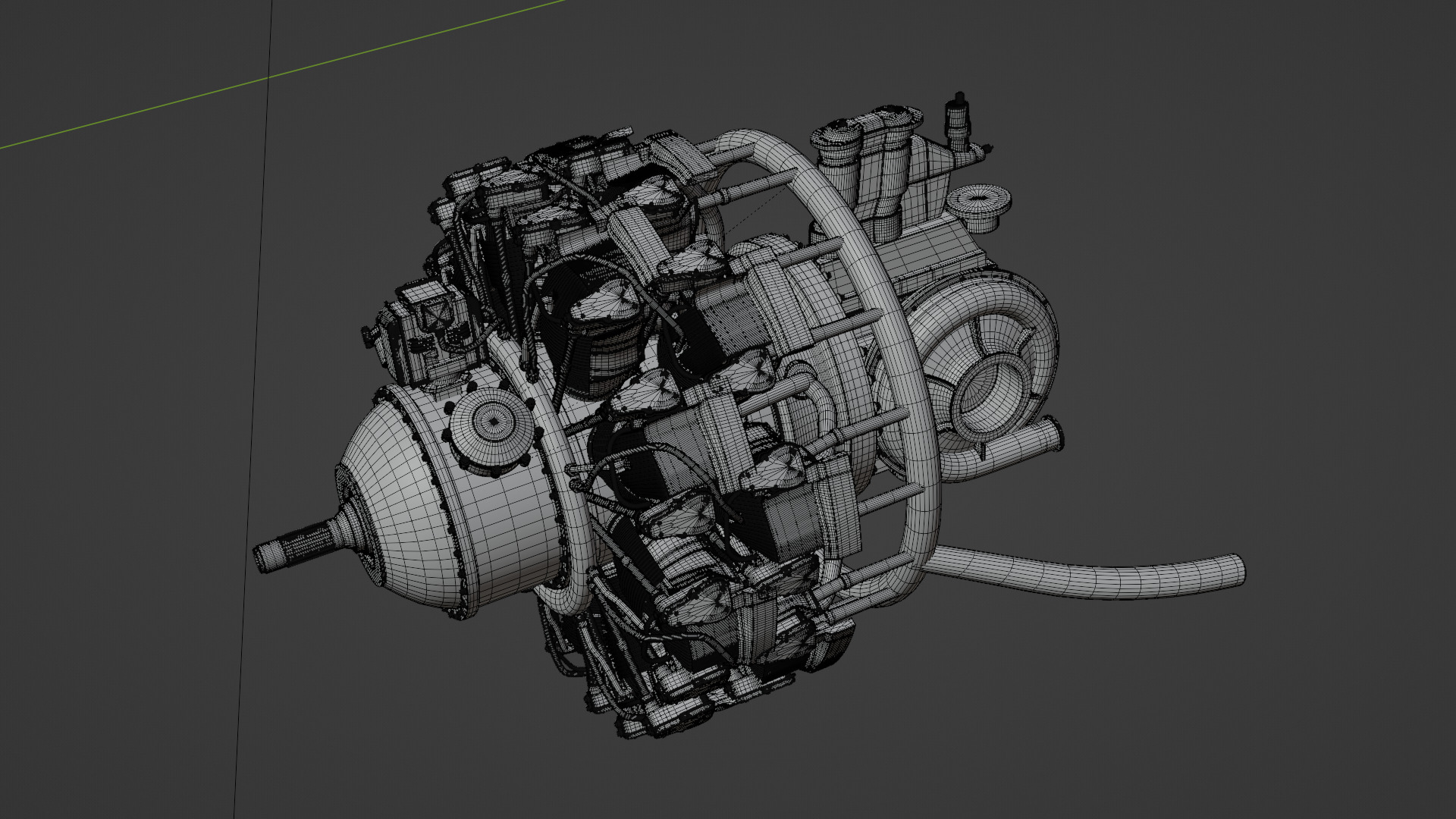 PW R2800 Double Wasp Engine 3D model_7