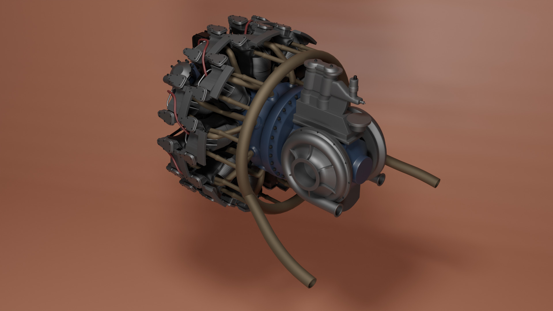 PW R2800 Double Wasp Engine 3D model_1