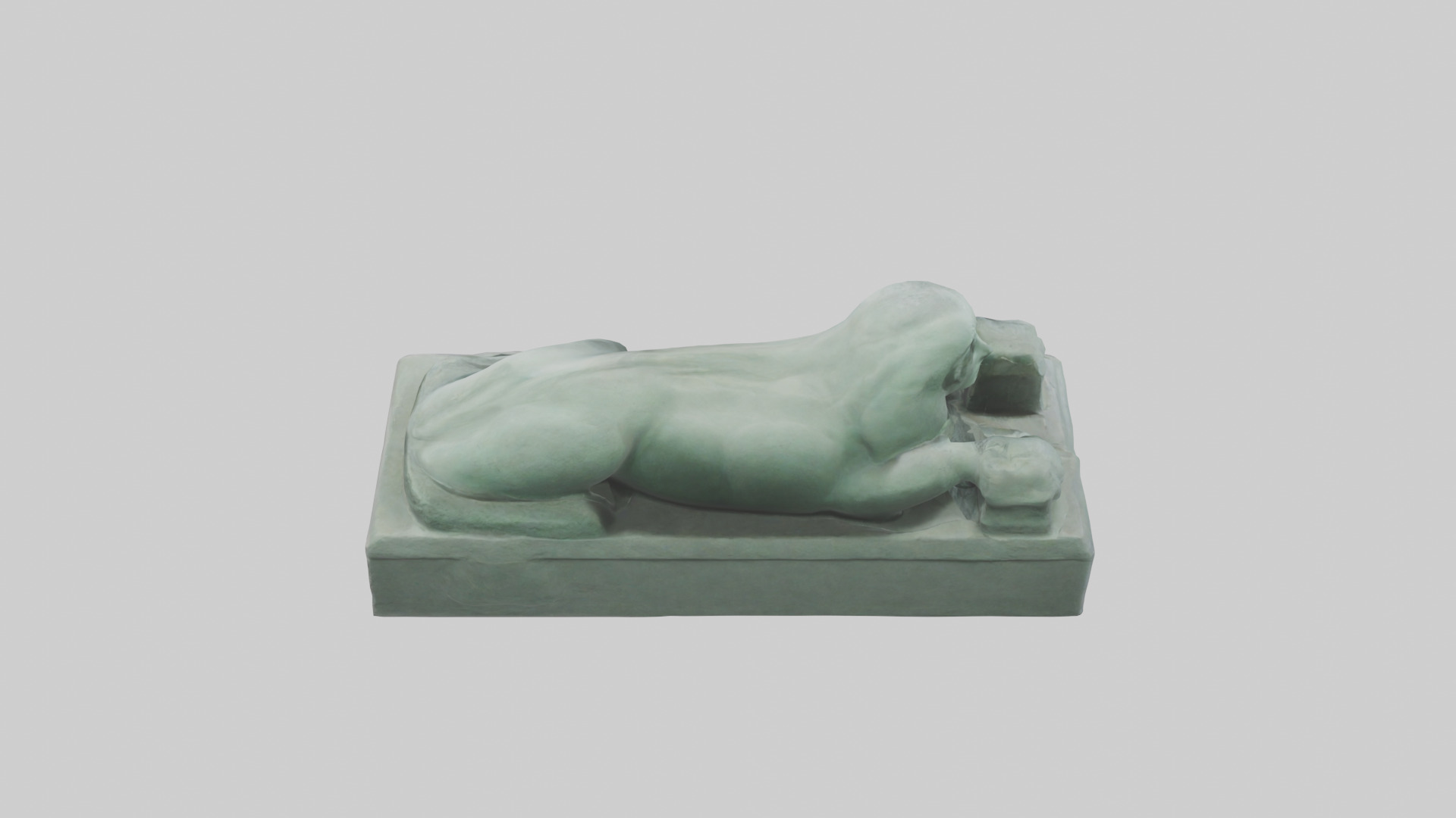 Geb statue model Low-poly 3D model_15