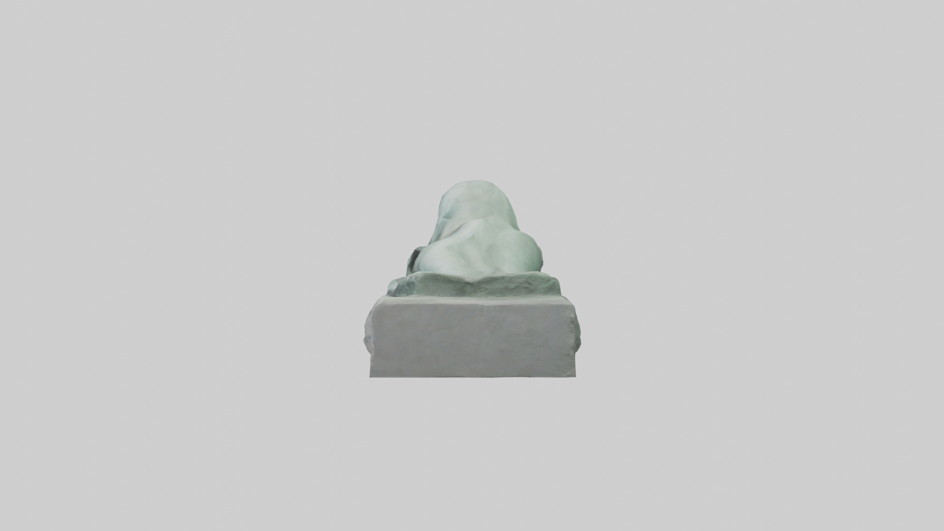 Geb statue model Low-poly 3D model_12