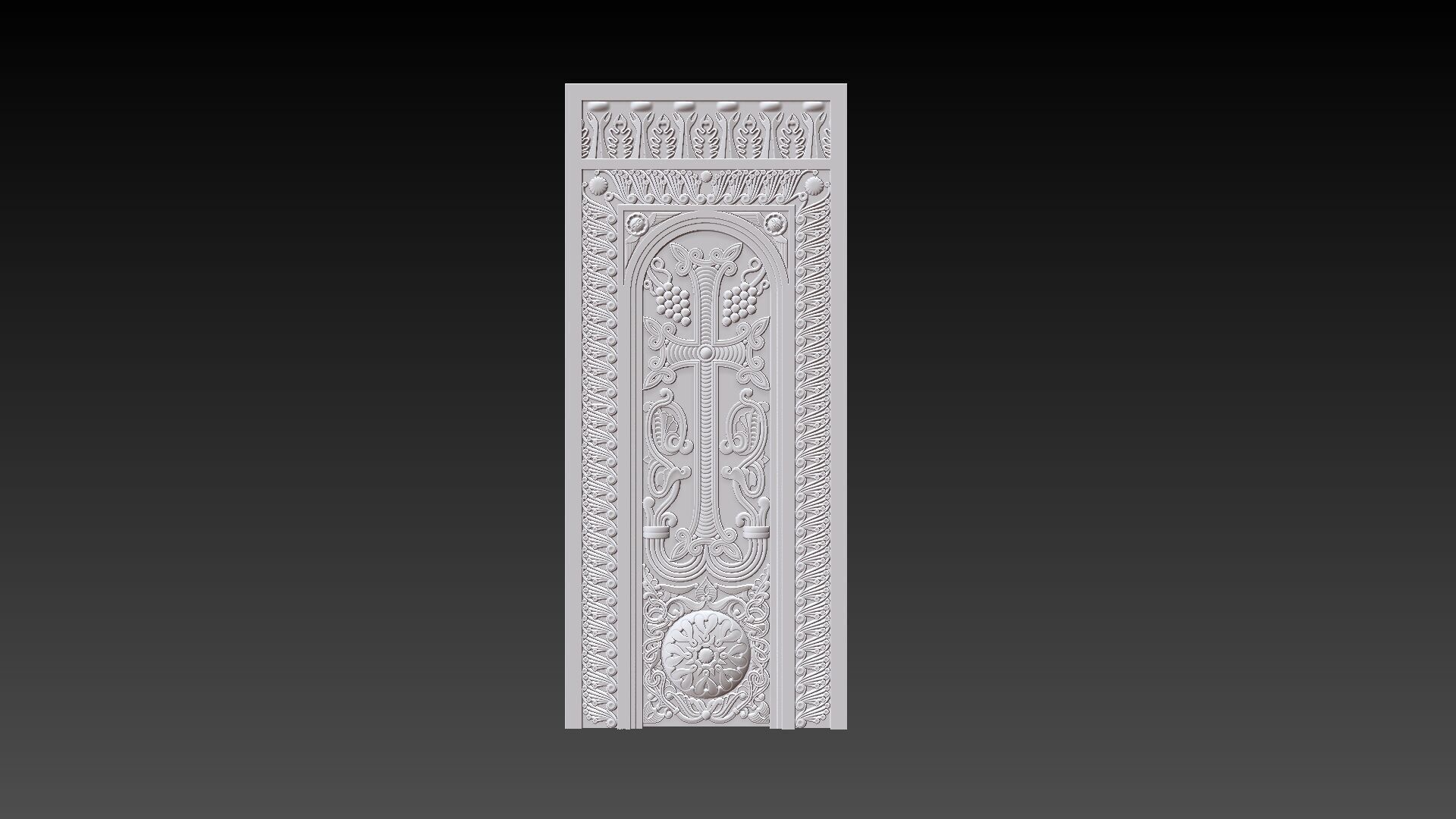 Armenian Cross-stone 03 3D print model_9