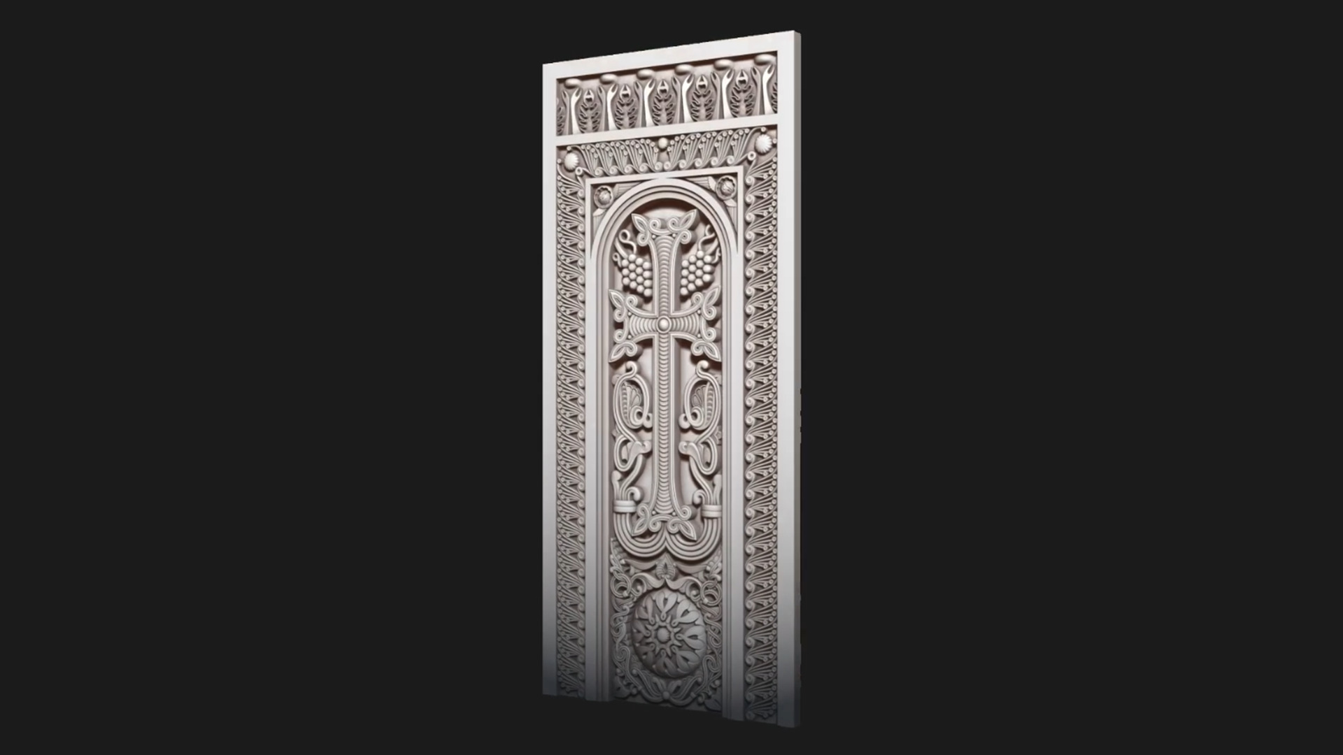 Armenian Cross-stone 03 3D print model_3