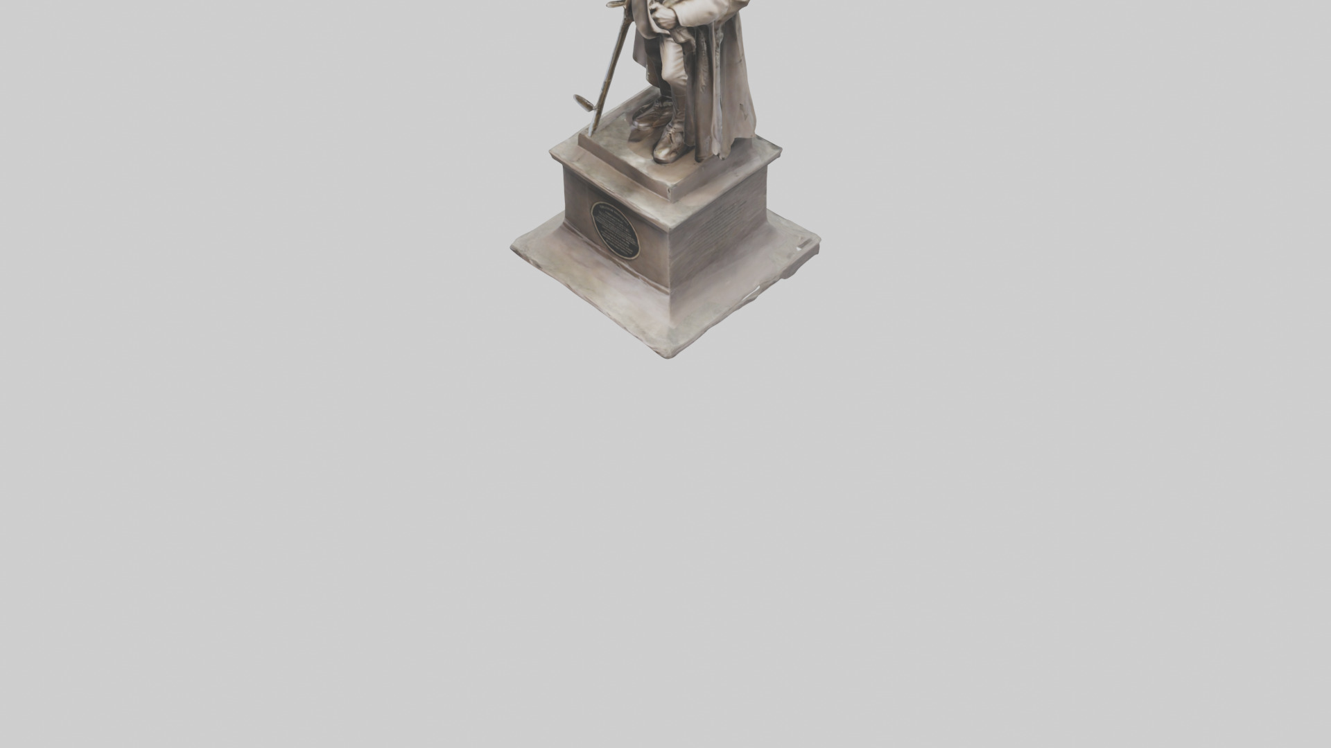 Generals of War Tribute Statue model Low-poly 3D model_7