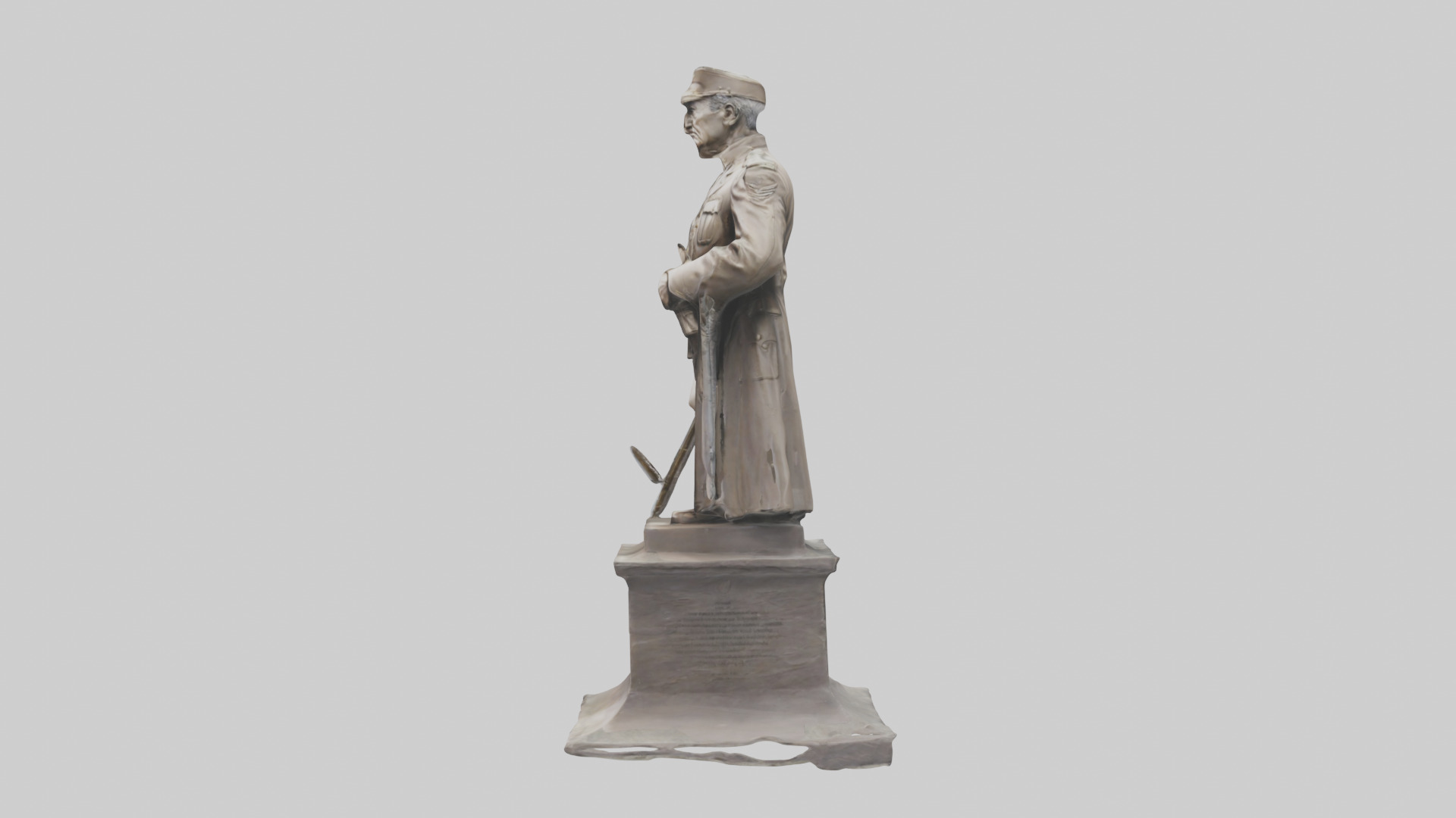 Generals of War Tribute Statue model Low-poly 3D model_12