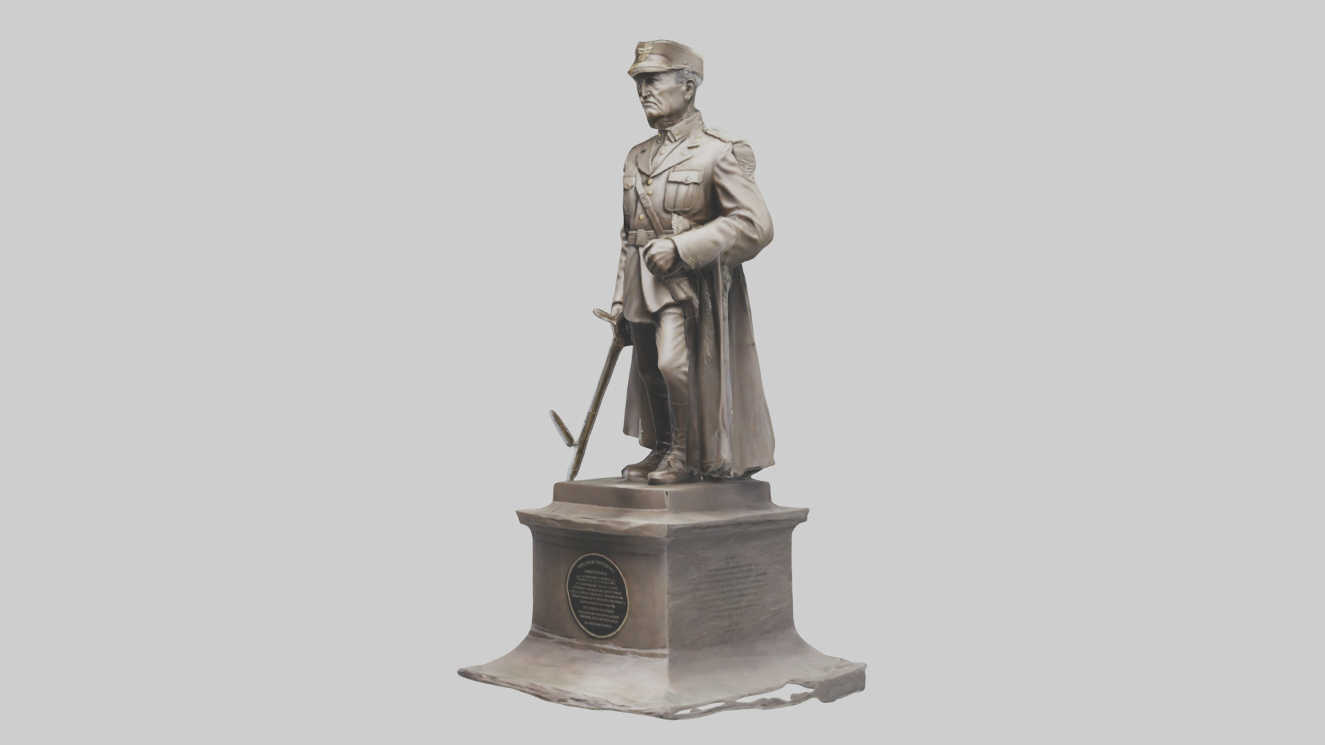 Generals of War Tribute Statue model Low-poly 3D model_1