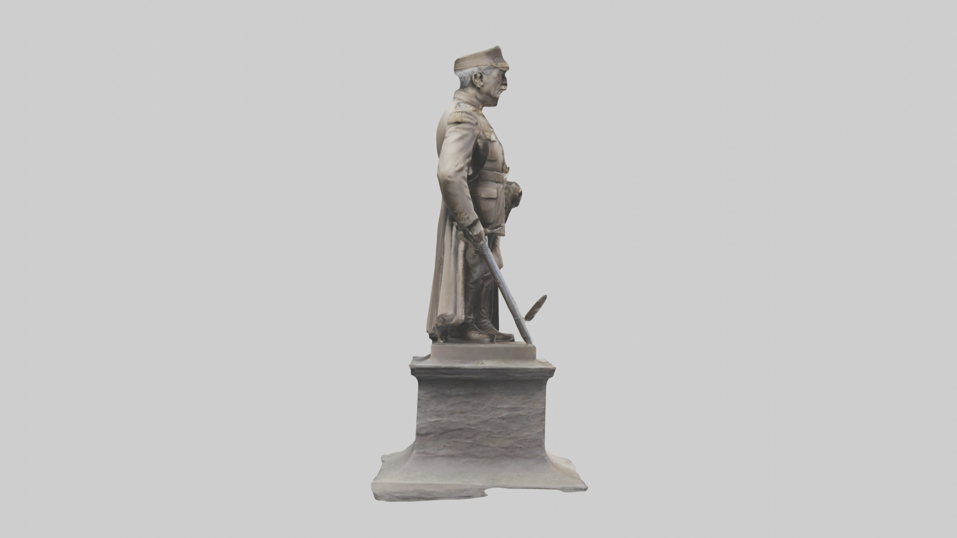 Generals of War Tribute Statue model Low-poly 3D model_13