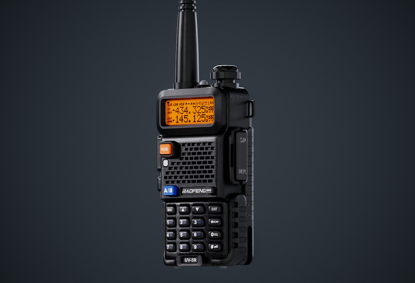 UV-5 walkie talkie game-ready 3d model Low-poly 3D model_11