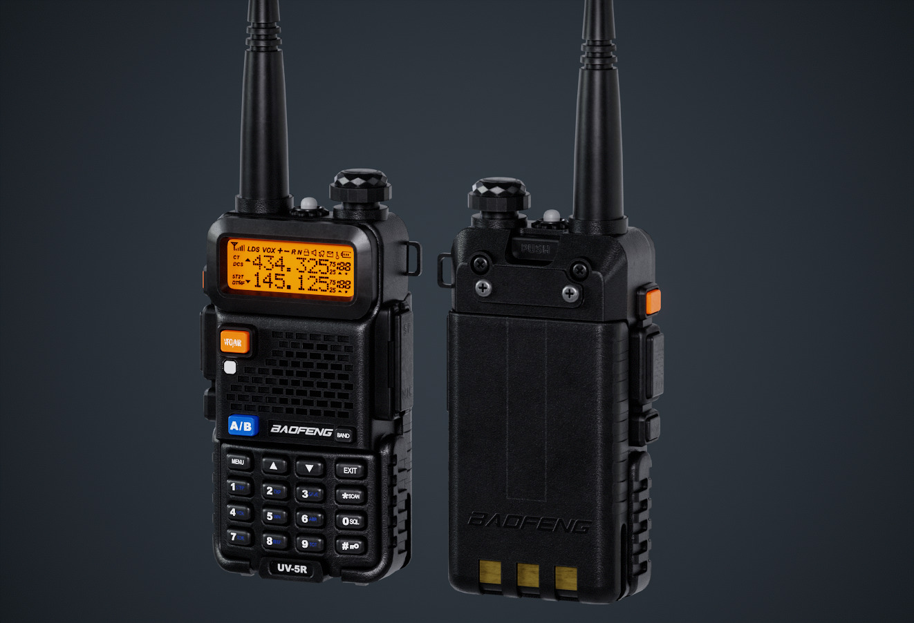 UV-5 walkie talkie game-ready 3d model Low-poly 3D model_20