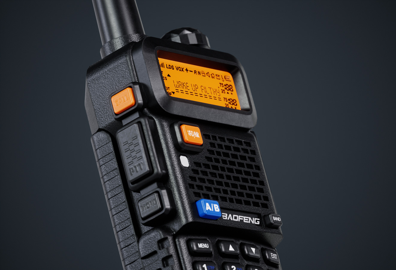 UV-5 walkie talkie game-ready 3d model Low-poly 3D model_1