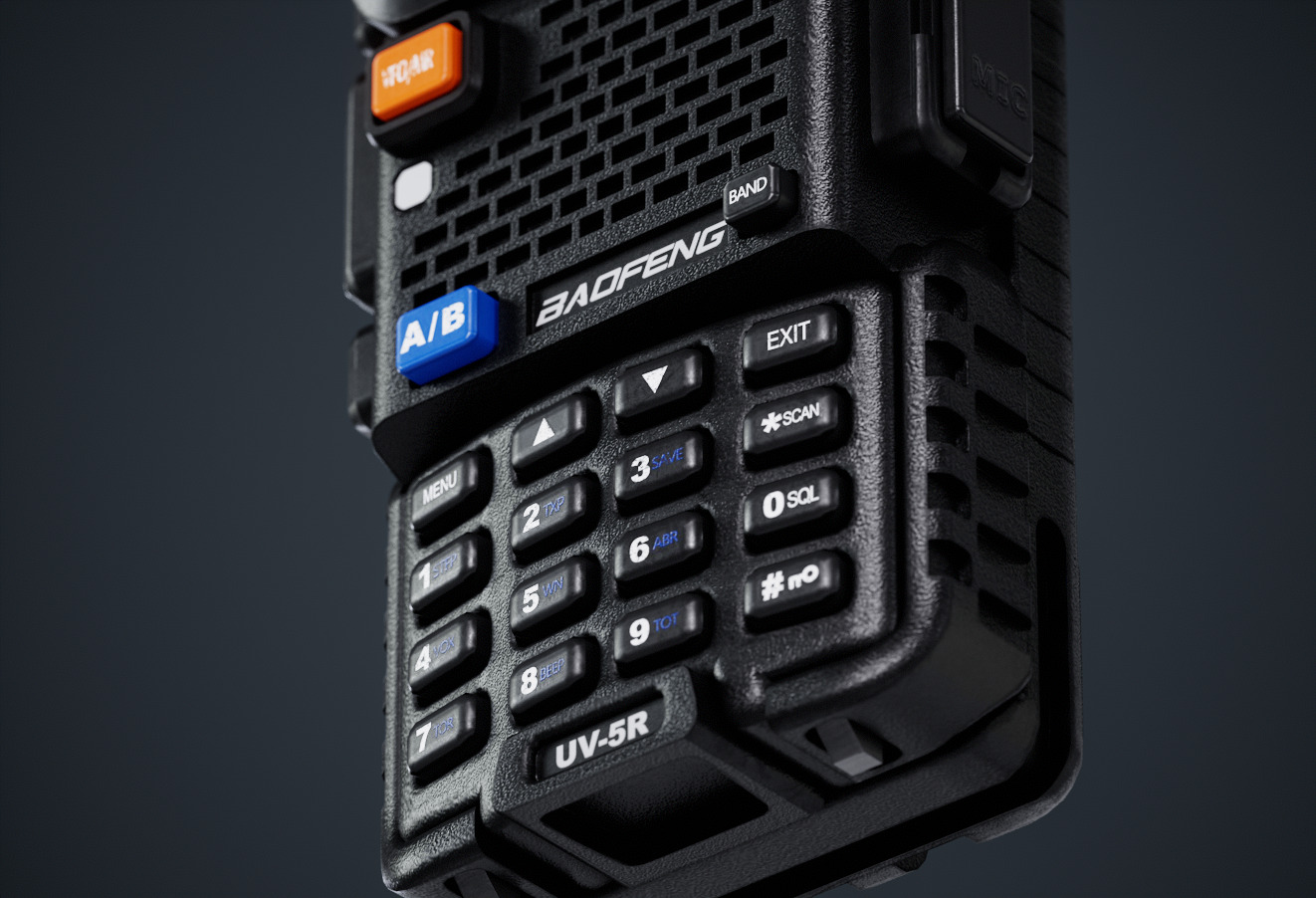 UV-5 walkie talkie game-ready 3d model Low-poly 3D model_18
