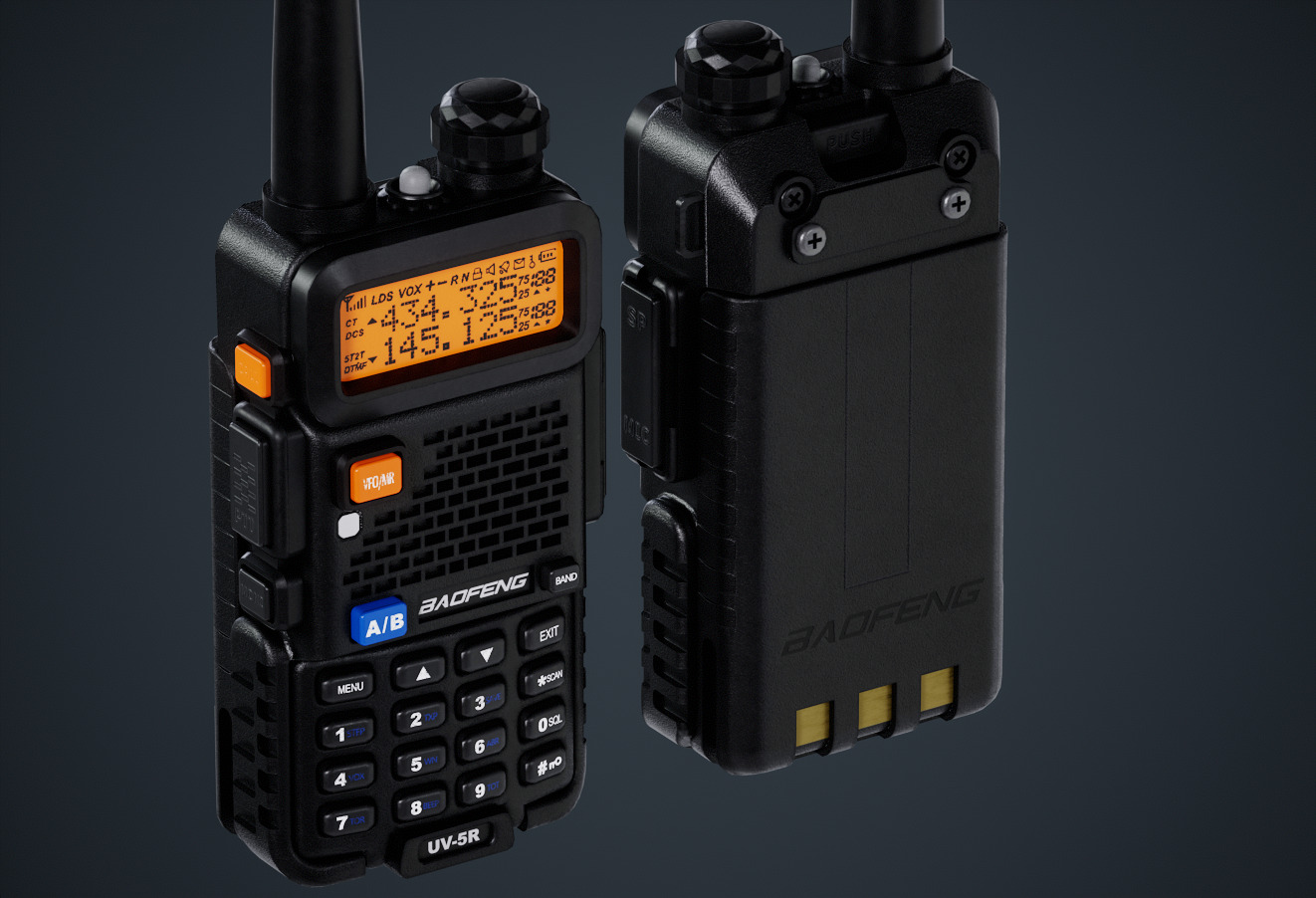UV-5 walkie talkie game-ready 3d model Low-poly 3D model_5