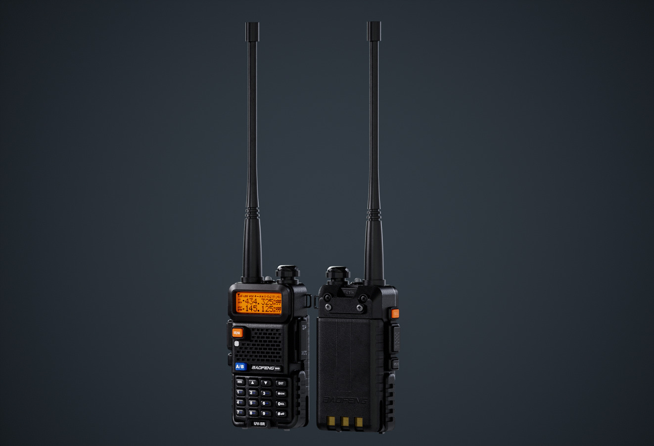UV-5 walkie talkie game-ready 3d model Low-poly 3D model_16