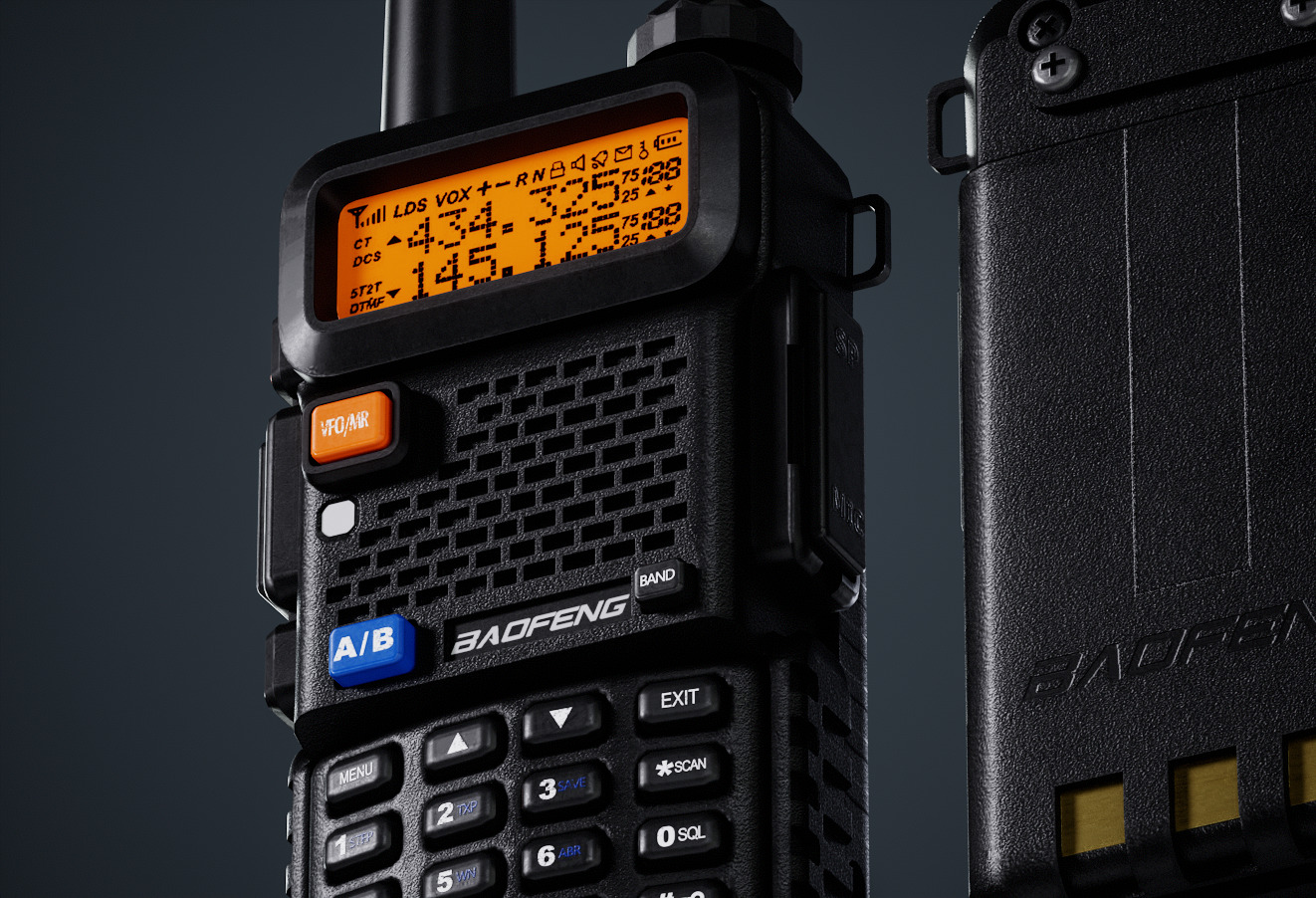 UV-5 walkie talkie game-ready 3d model Low-poly 3D model_8