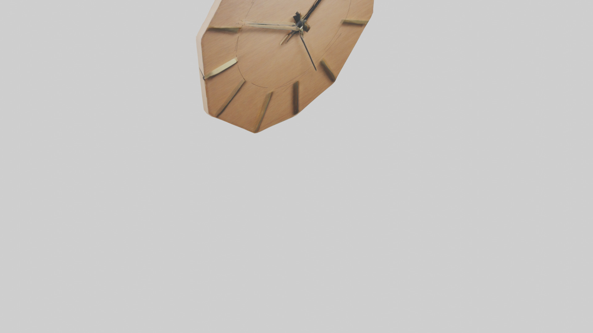 Geometric Wall Clock model Low-poly 3D model_6